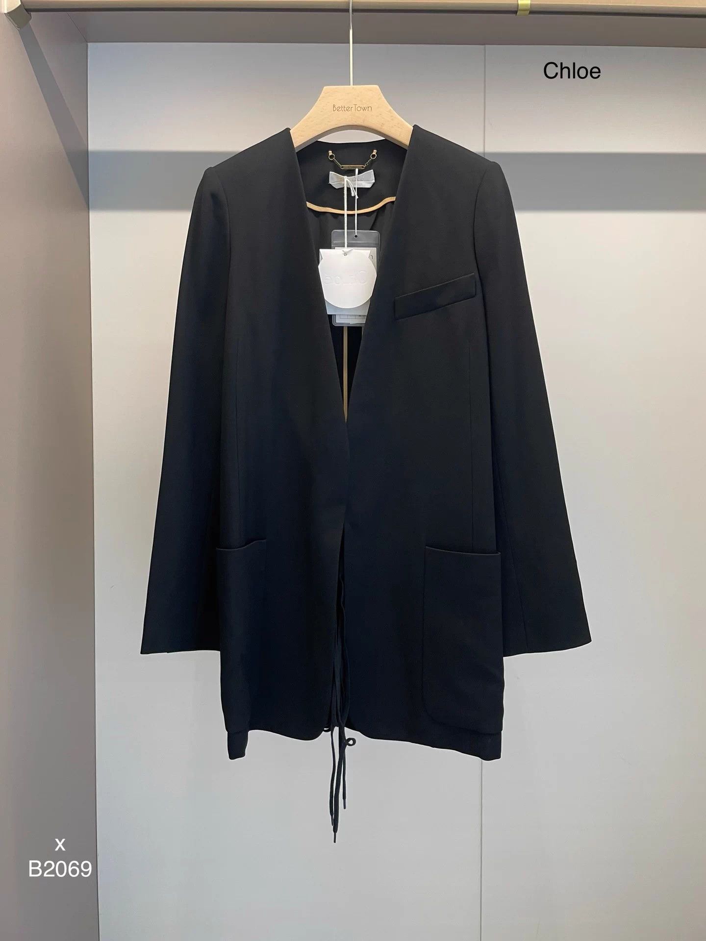 Chloe Chloe Black Acetate Jacket 34B Size XS / US 0-2 / IT 36-38 - 1 Thumbnail