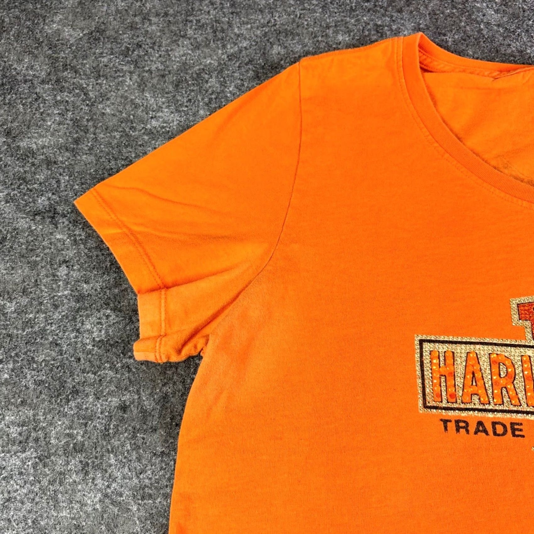 Harley Davidson Harley-Davidson Womens Orange Rhinestone Logo Graphic T-Shirt XL Shirt Women Orange Rhinestone Harley-Davidson T-Shirt 14W Mens? no, Womens XL 14W XL Size XL / US 12-14 / IT 48-50 - 8 Thumbnail
