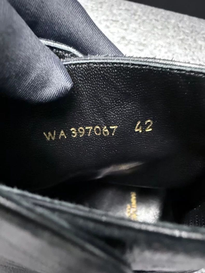 Saint Laurent Chelsea boots with patent leather buckles bo