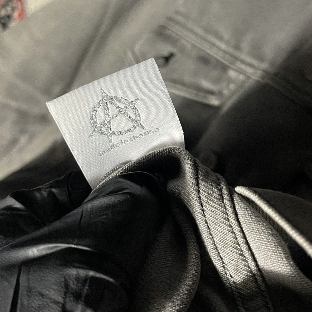 Revenge REVENGE Embroidered Arch Logo Grey Denim Jacket Size US L / EU 52-54 / 3 - 12 Thumbnail