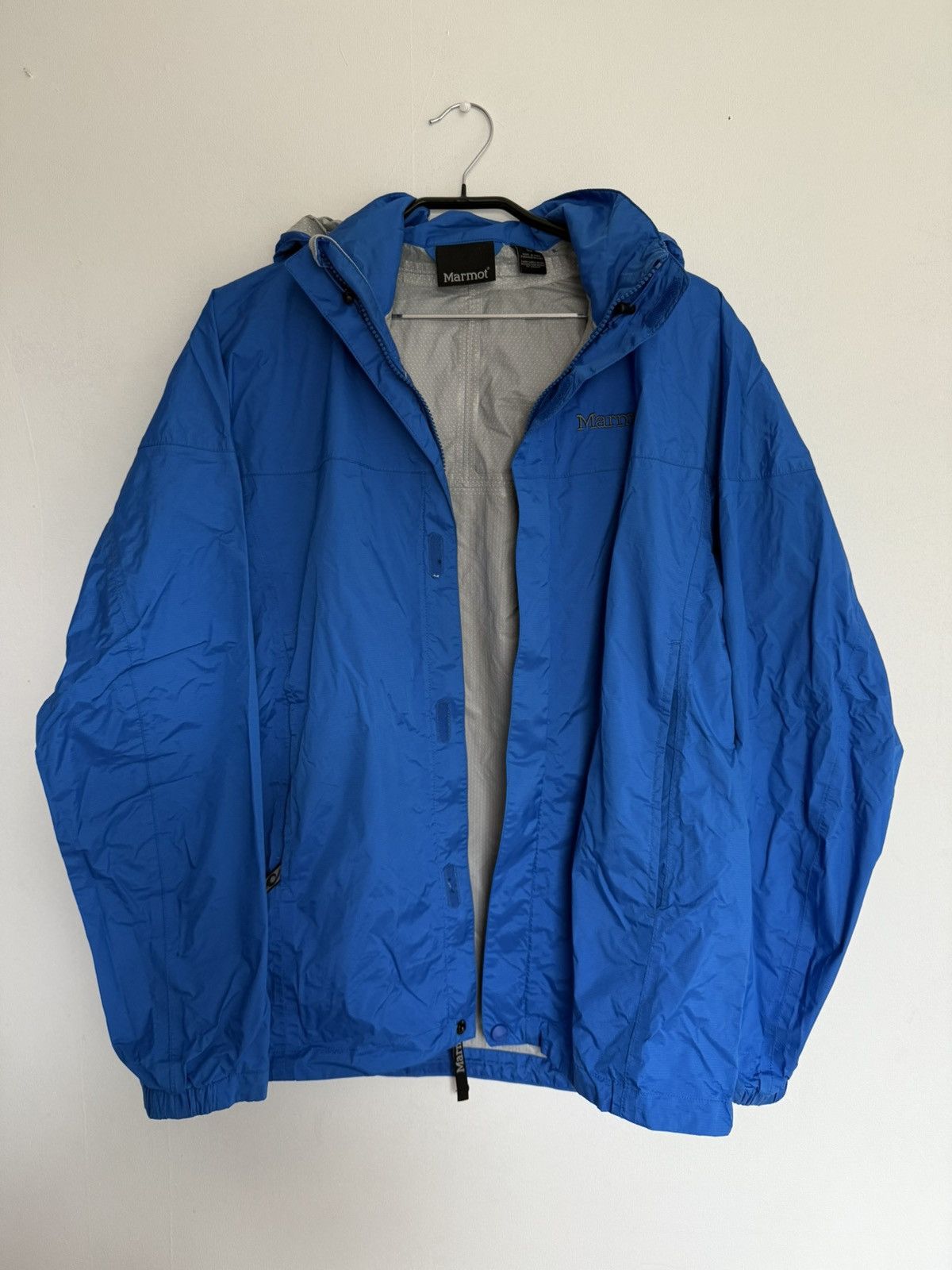 Marmot Marmot Rain Jacket Packable Waterproof Nylon Shell Hood Blue Size S / US 4 / IT 40 - 4 Thumbnail