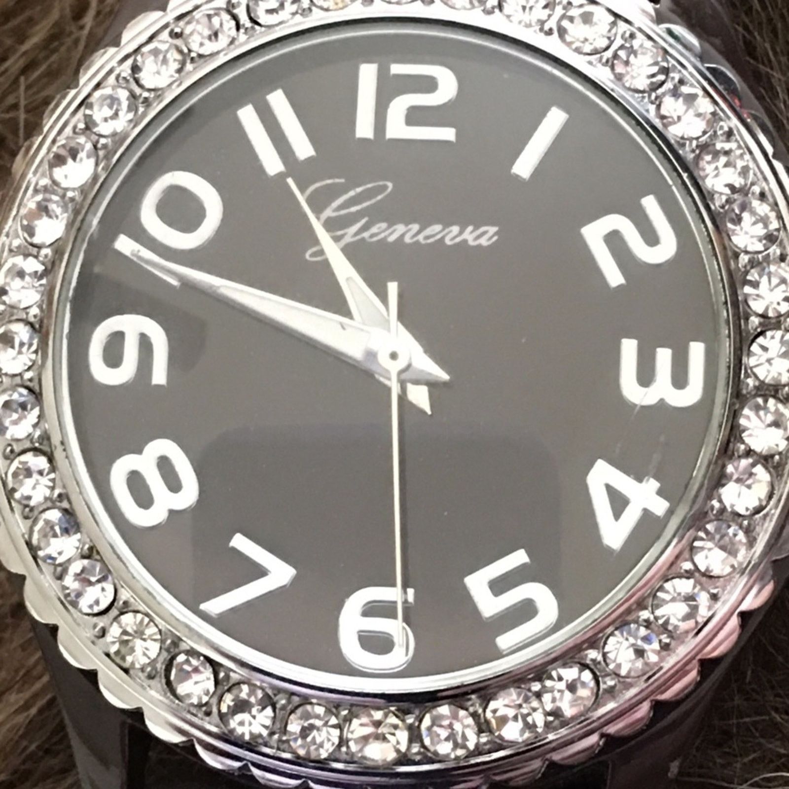 Geneva Ladies Geneva dark brown silicone band watch Size ONE SIZE - 7 Thumbnail