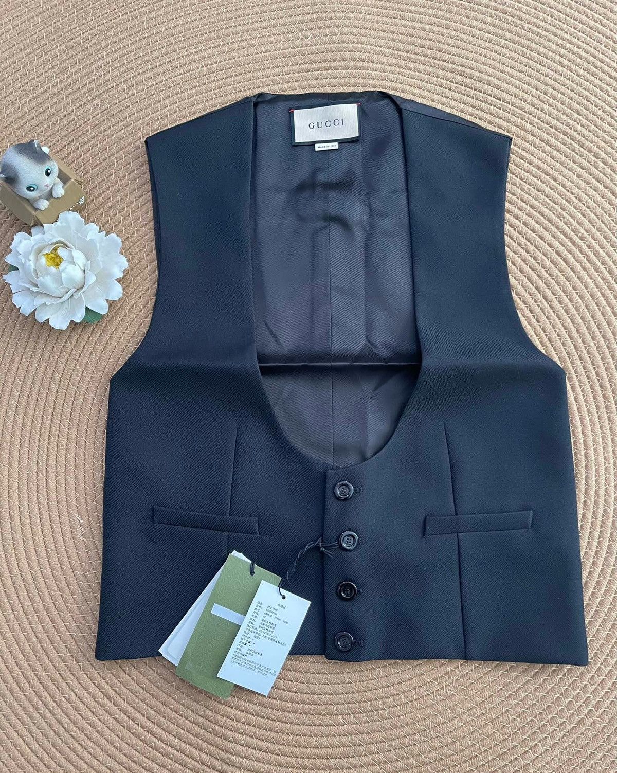 Gucci Gucci Black check vest Size US M / EU 48-50 / 2 - 1 Thumbnail
