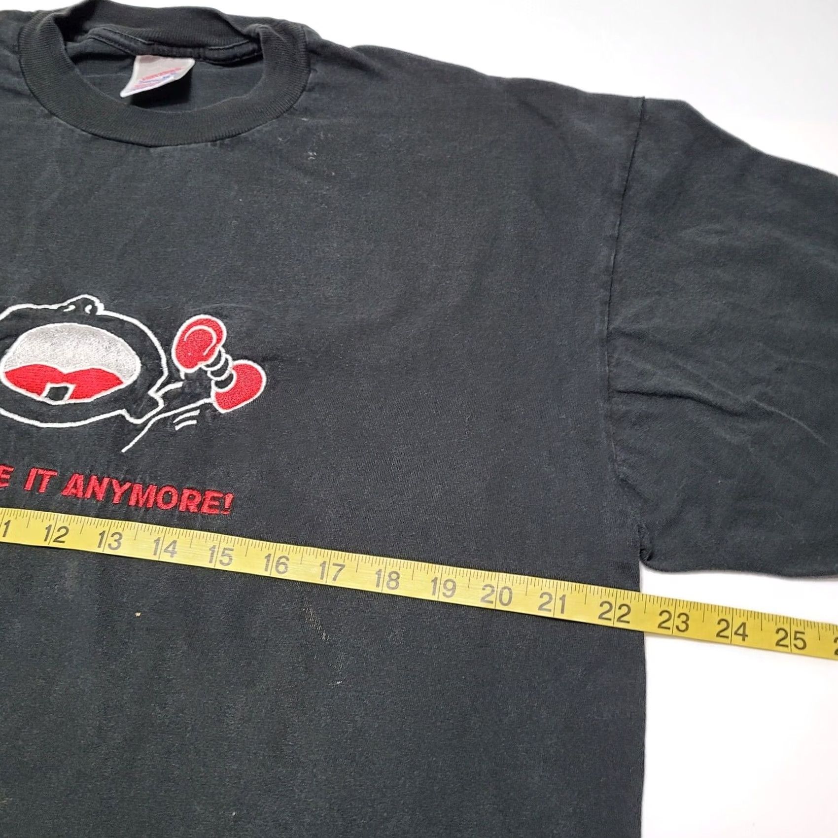 Jerzees VINTAGE Attitude Dude" I Can’t take it Anymore" Joke/Gag T-shirt Jerzees XL Shirt Mens XL Black Graphic Print 1990s Size US XL / EU 56 / 4 - 7 Thumbnail