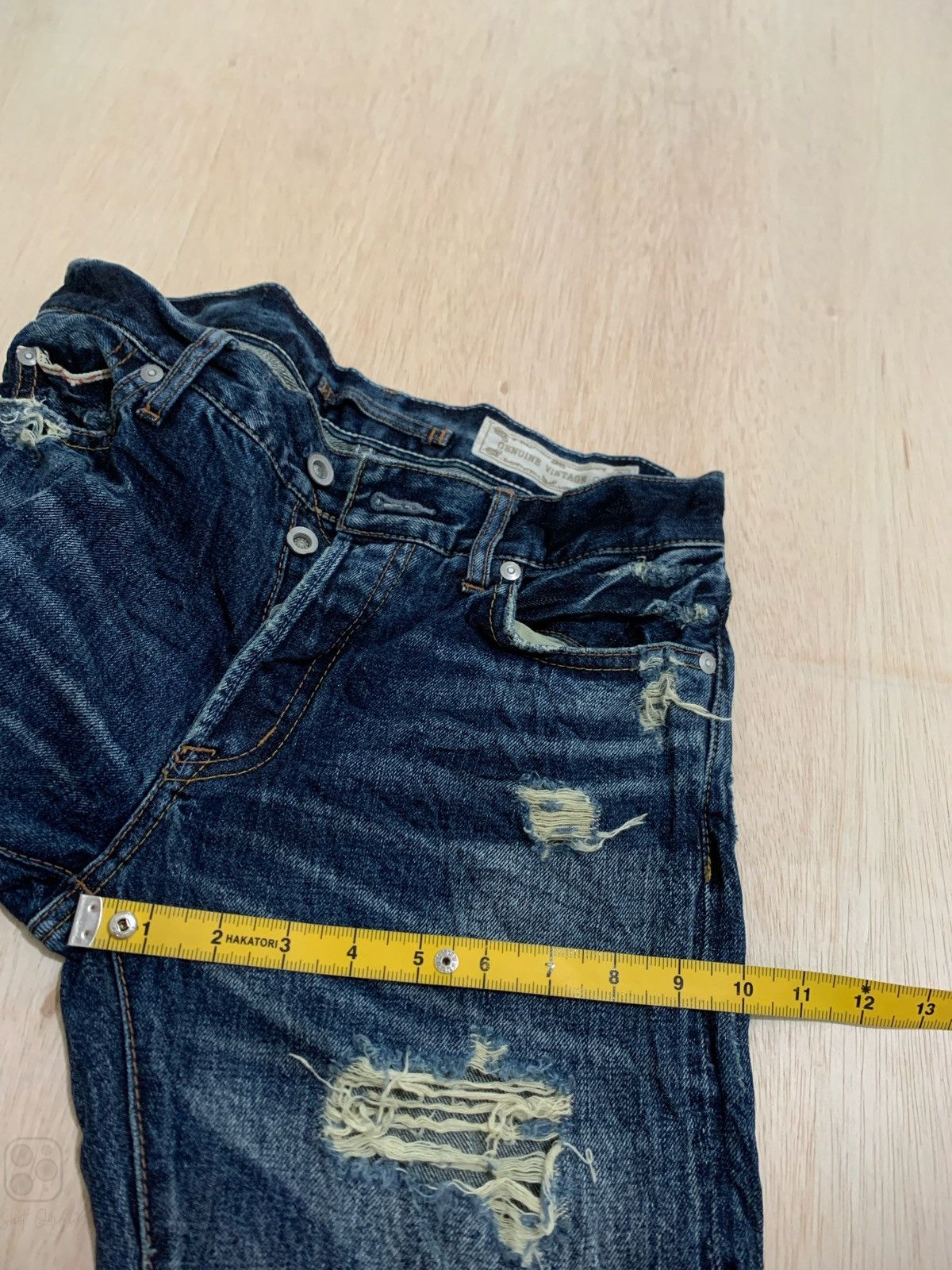 If Six Was Nine × Japanese Brand Distressed Denim Goa Genuine Vintage Denim Jeans Size US 30 / EU 46 - 14 Thumbnail