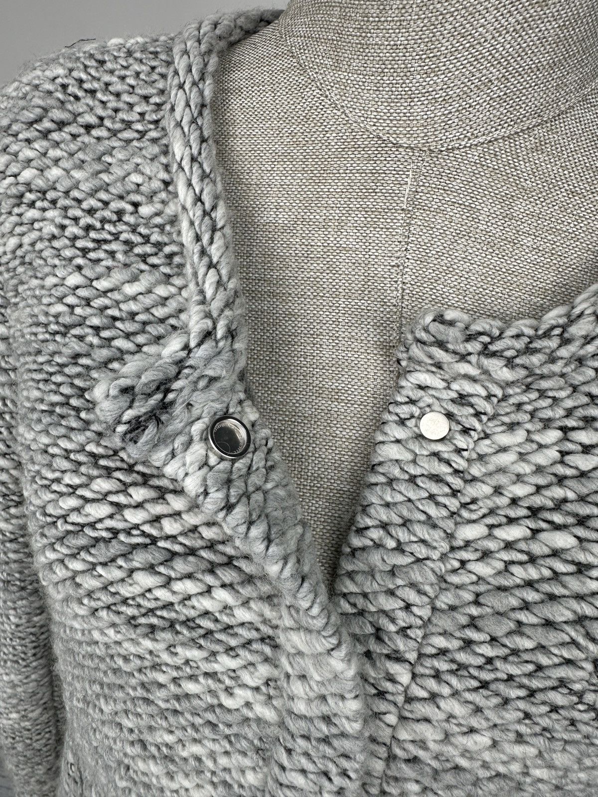 Iro IRO Shavani Carene Knit Boucle Gray Wool Blend Jacket sz 42 Size M / US 6-8 / IT 42-44 - 10 Thumbnail