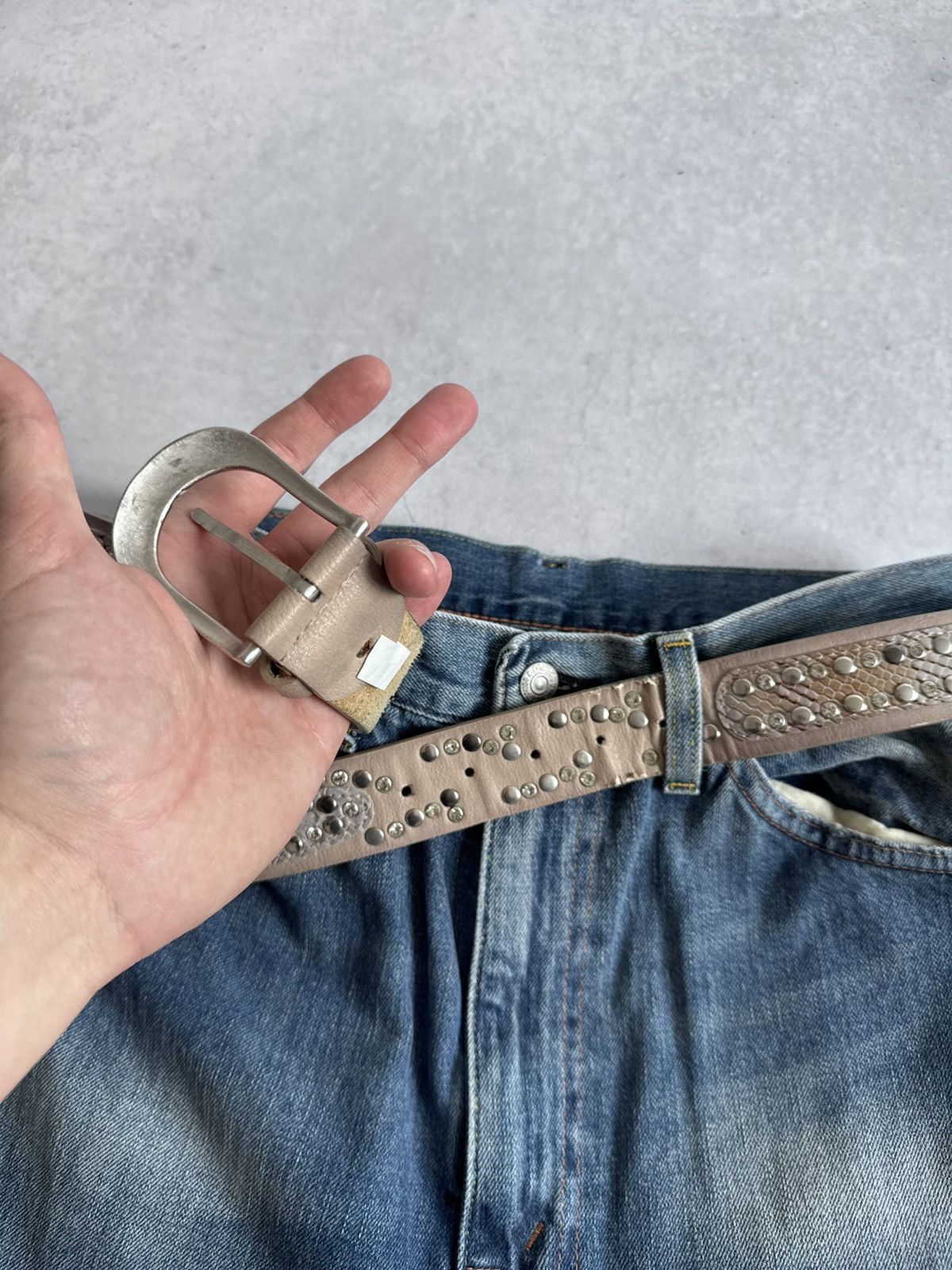 KMRii Y2K KMRii Style Japan Leather Metal Glamour Unisex Belt Size ONE SIZE - 5 Thumbnail