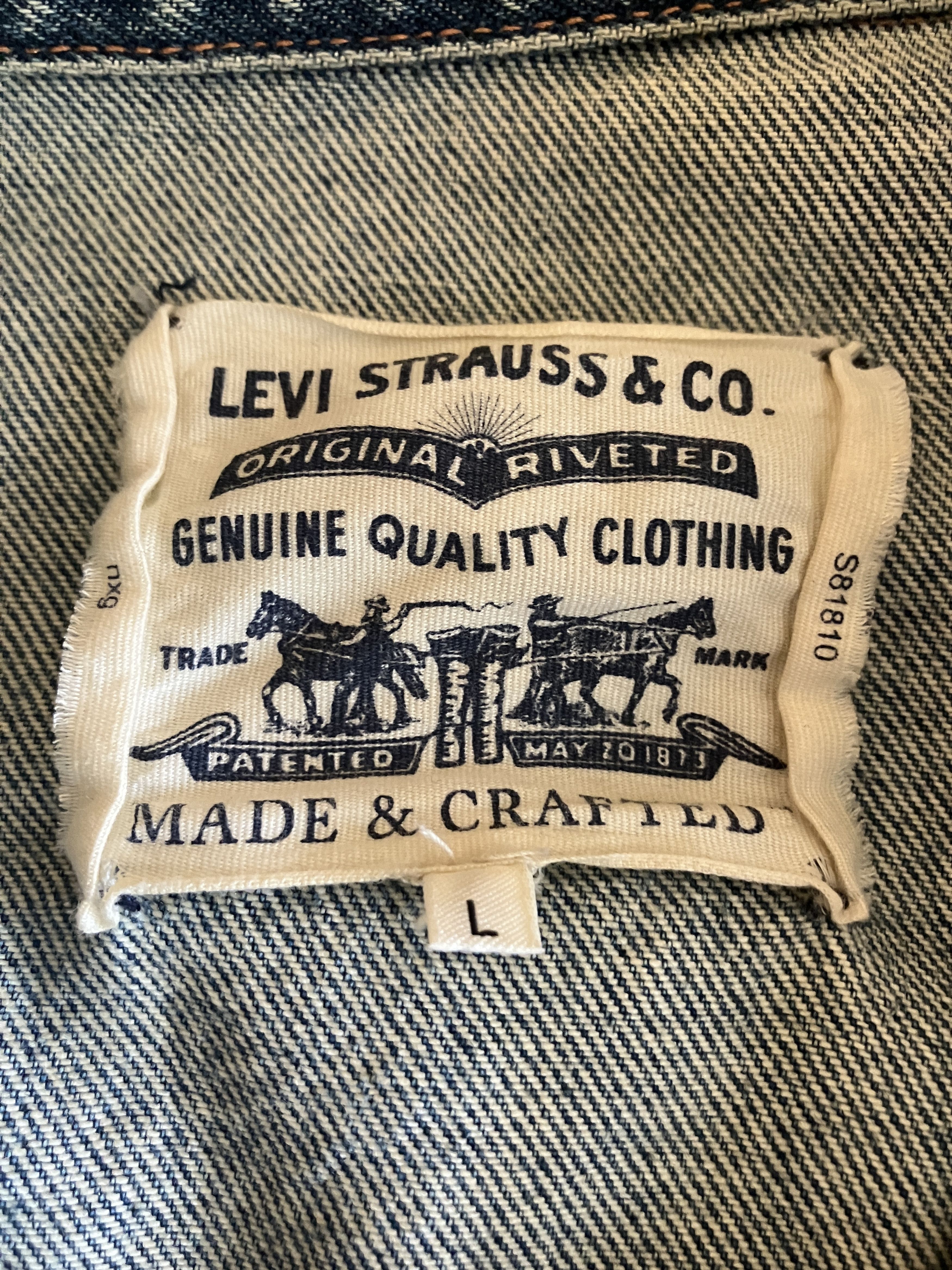 Levi's Made & Crafted Levi's Made & Crafted Pleated Denim Jean Jacket Size US L / EU 52-54 / 3 - 4 Thumbnail