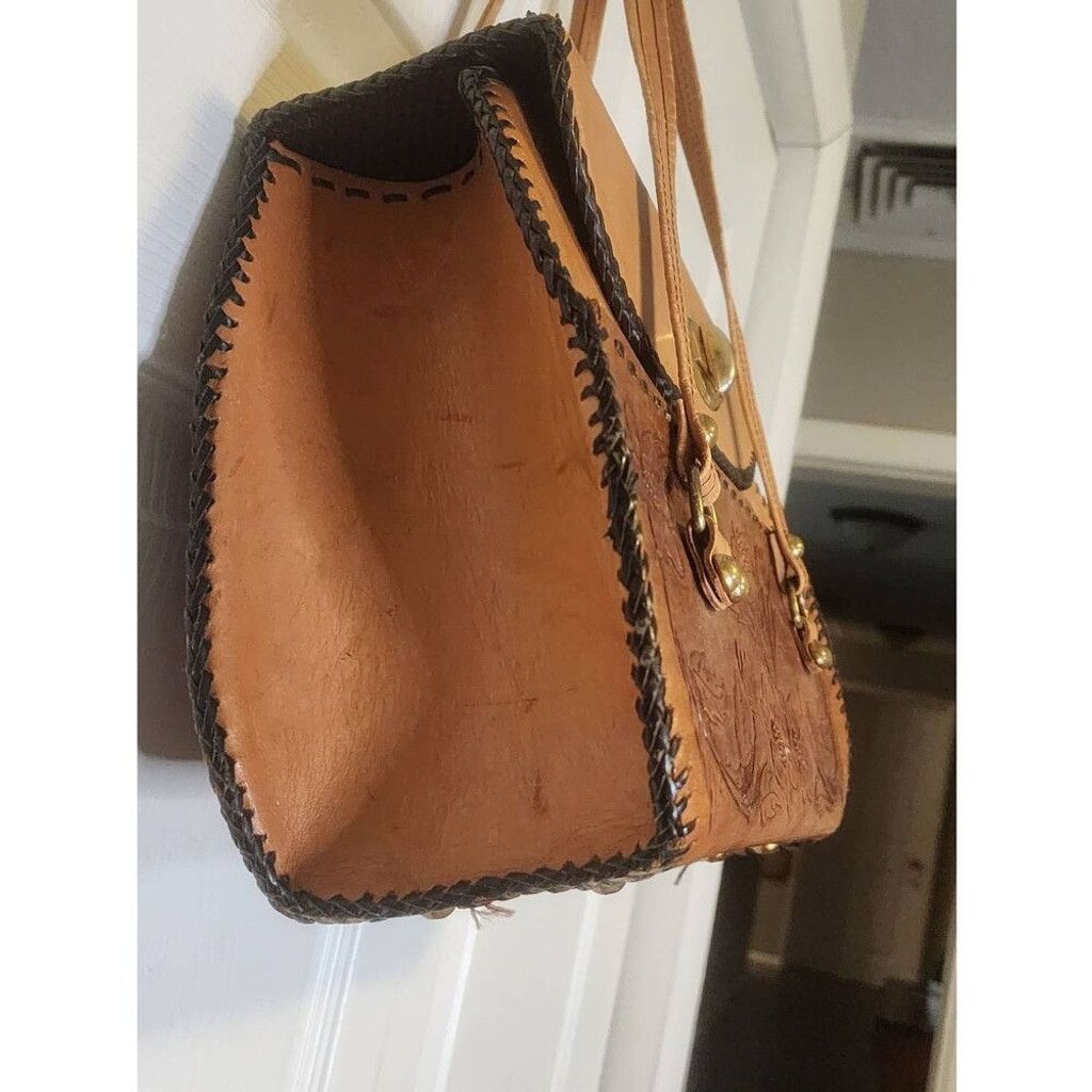 Other Vintage tooled Leather Hand Bag Size ONE SIZE - 3 Thumbnail