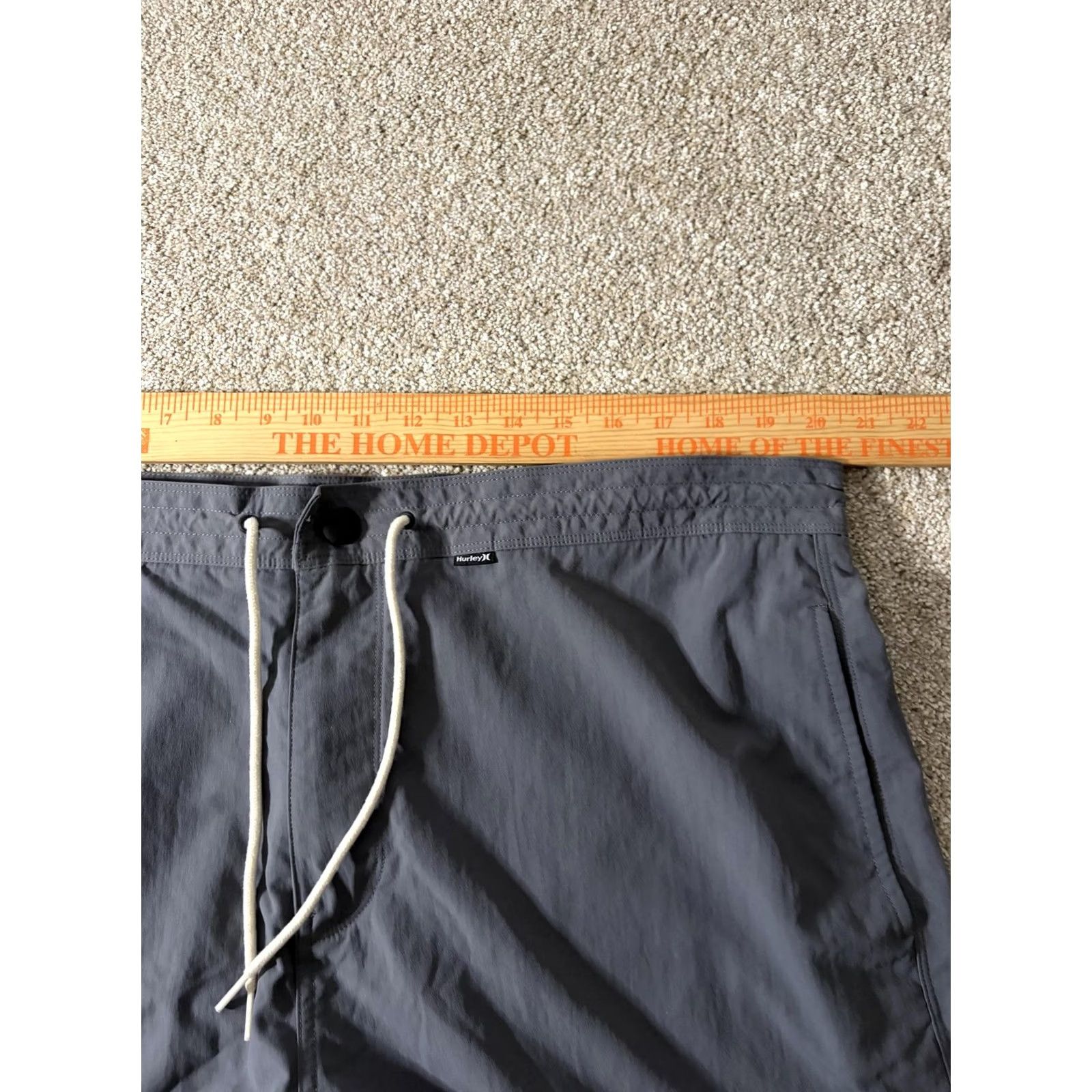 Hurley Hurley Mens Board Shorts 40 Gray Quick Dry Dri-Fit Above-the-Knee Swim Trunks with Drawstring Pockets Atlantic Surf Beach Size US 40 / EU 56 - 4 Thumbnail