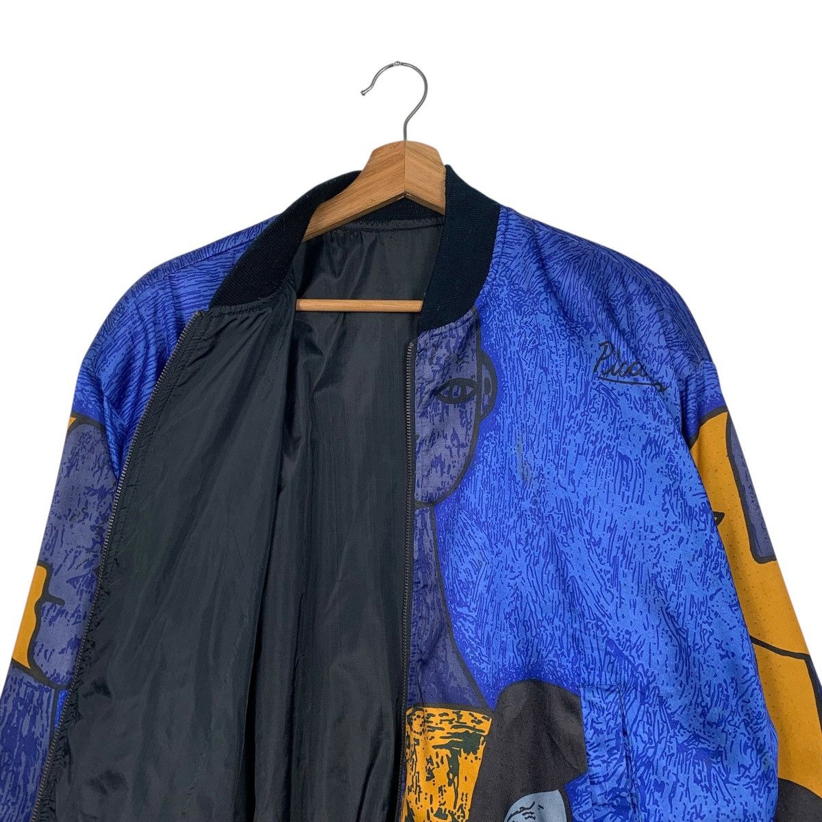 Japanese Brand Nice Design Picasso Full Print Satin Bomber Jacket Size US M / EU 48-50 / 2 - 10 Thumbnail