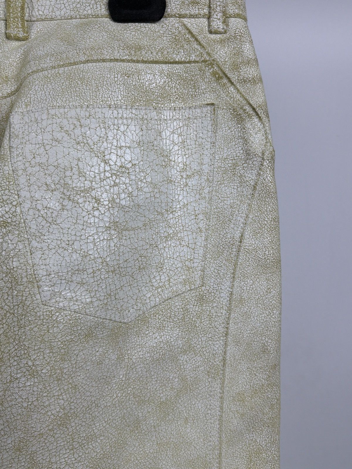 Roberto Cavalli Roberto Cavalli 2000’s Cracked Leather Flared Biker Pants Size 27" / US 4 / IT 40 - 12 Thumbnail