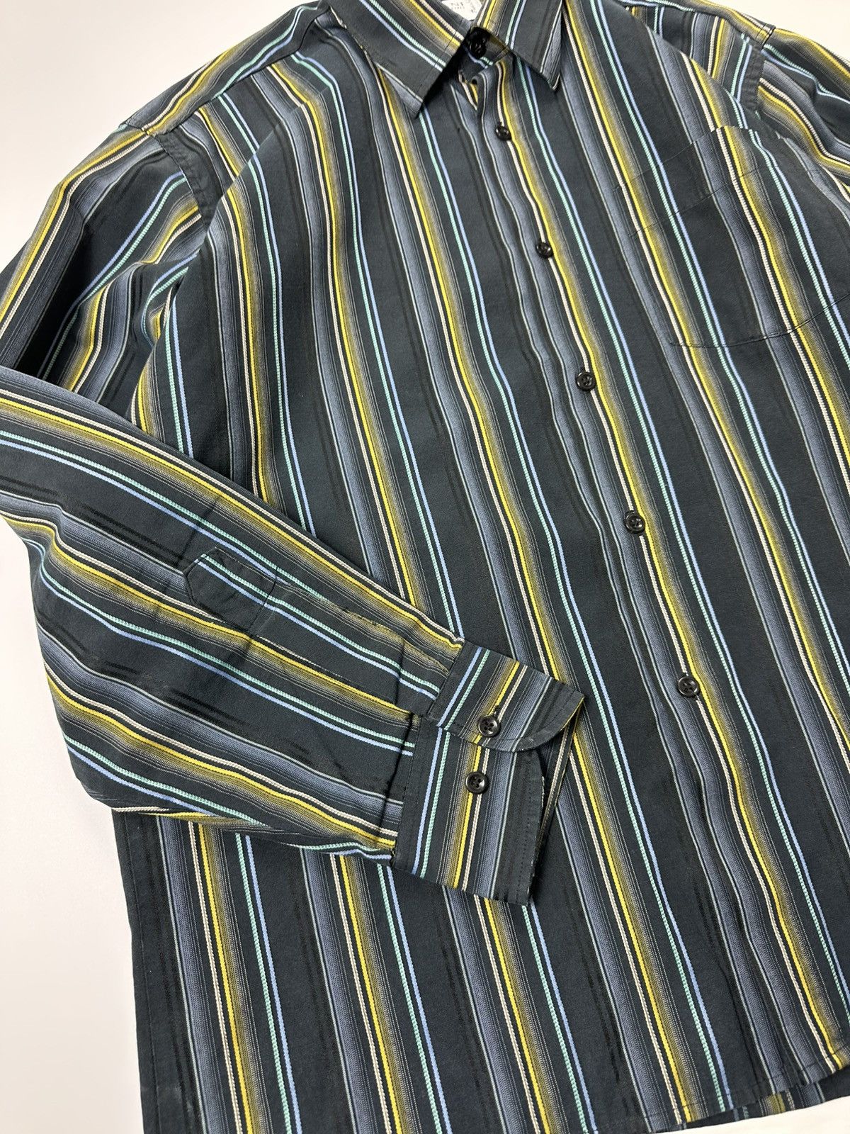 Armani Collezioni Armani Collezioni Stripped Dress Shirt Men's XL Size US XL / EU 56 / 4 - 7 Thumbnail
