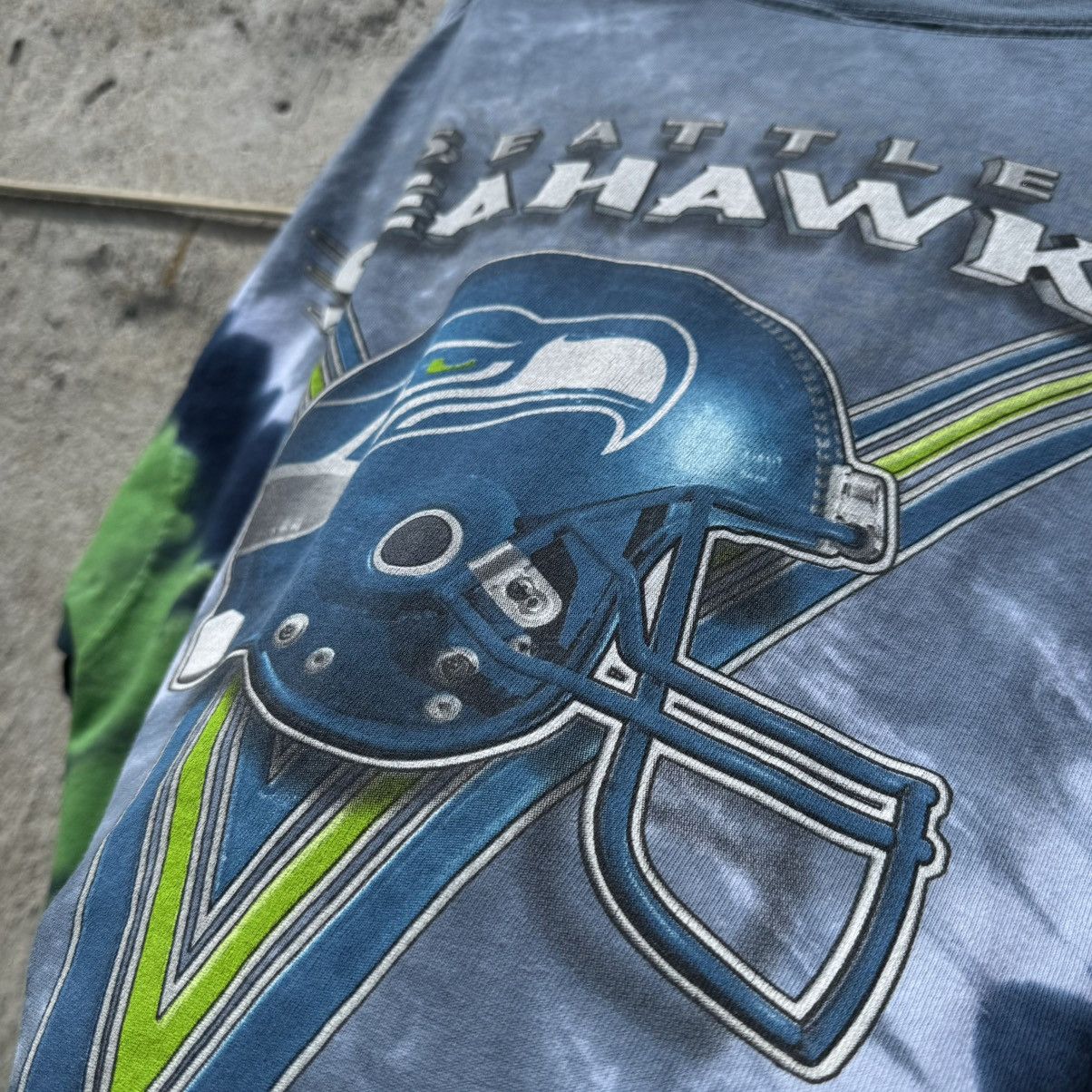 NFL Vintage Seattle Seahawks Tie Dye AOP Football Tshirt XL Size US XL / EU 56 / 4 - 8 Thumbnail