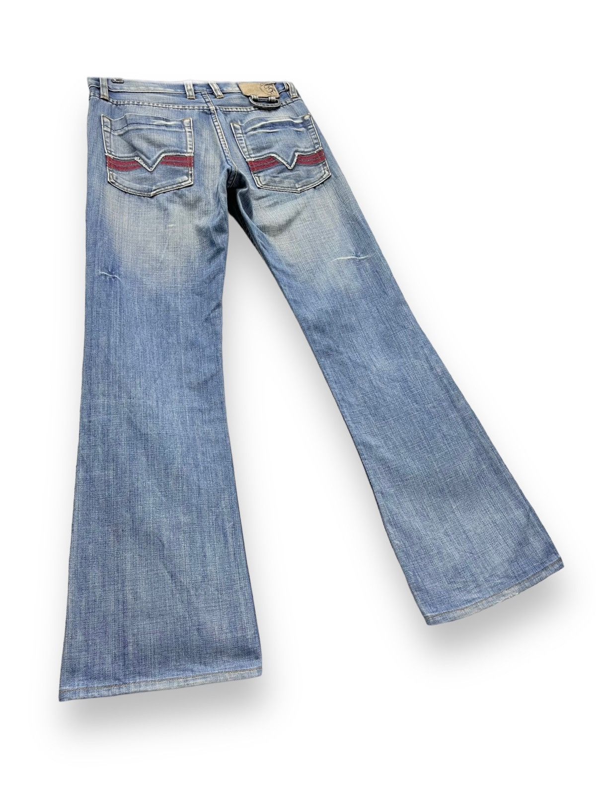 Diesel 🔥Vintage DIESEL PUNK ONLY THE BRAVE FLARE Light Wash Denim Size US 30 / EU 46 - 9 Thumbnail