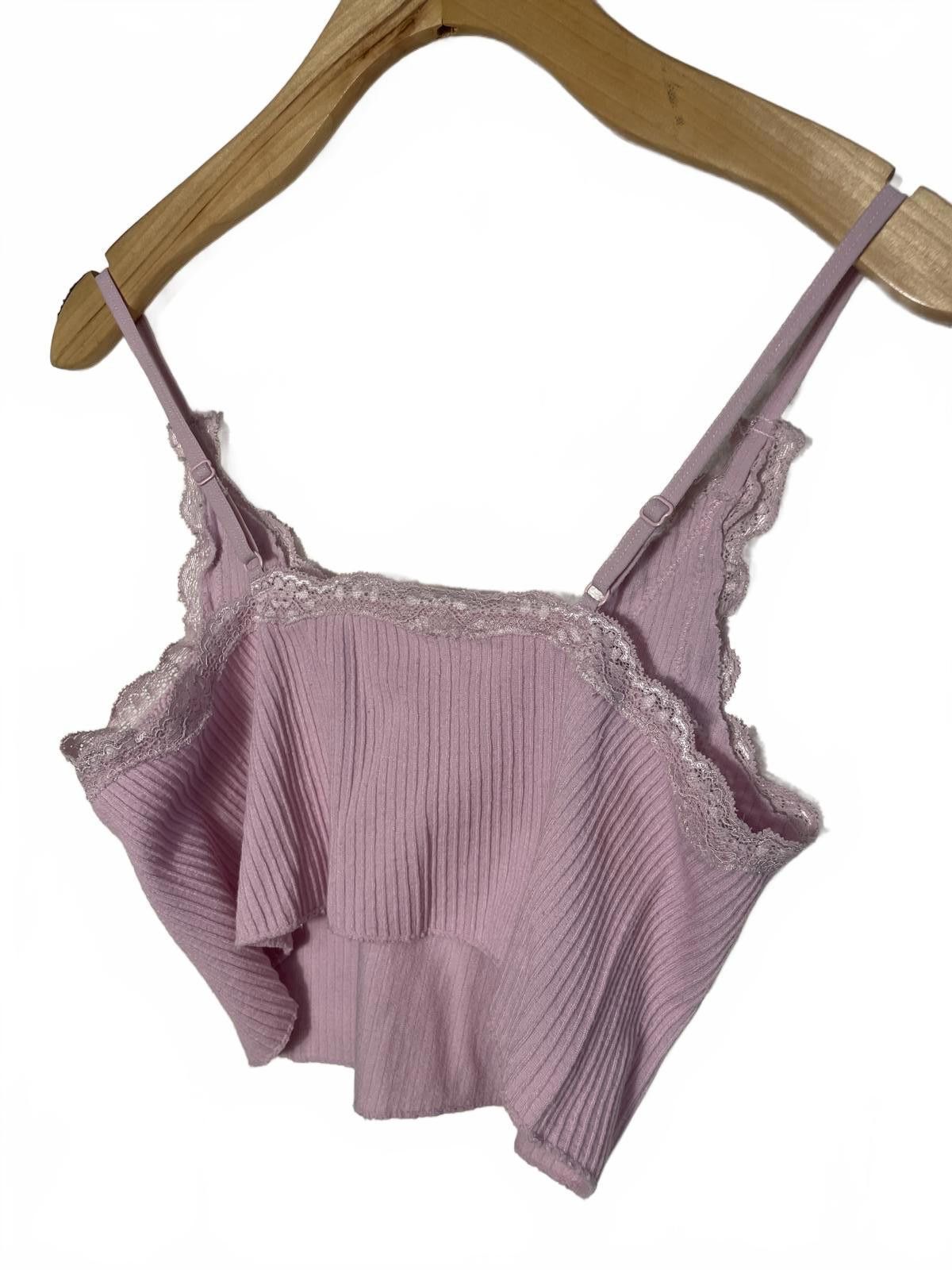 Other mi ami Lace Trim Cami Blouse Tank Top Women's Small Purple Size S / US 4 / IT 40 - 4 Thumbnail
