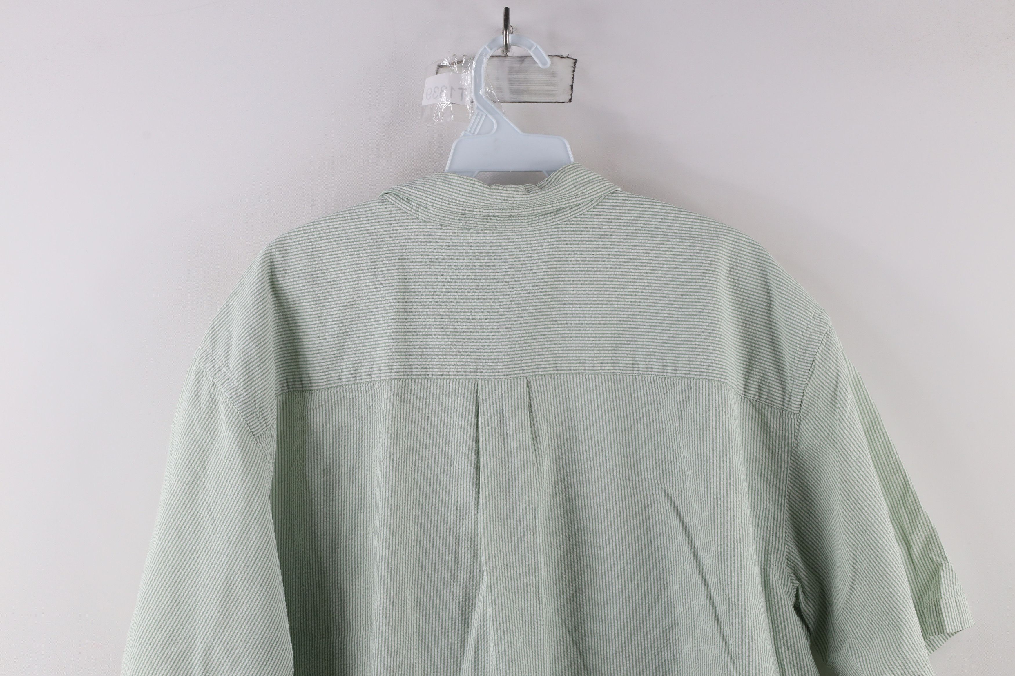 L.L. Bean × Vintage Vintage 90s LL Bean Pinstriped Seersucker Button Shirt Size US L / EU 52-54 / 3 - 9 Thumbnail