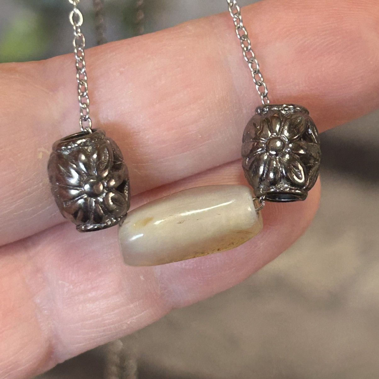 Handmade Handcrafted vintage orca agate filigree slider necklace Size ONE SIZE - 5 Thumbnail