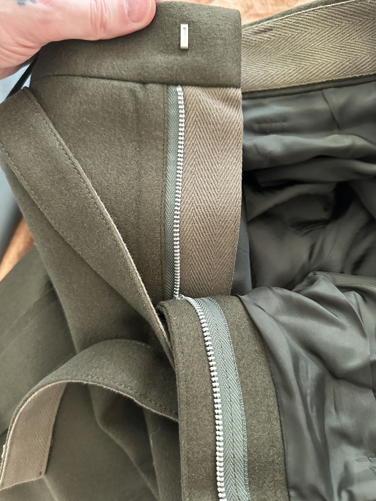 Sacai Sacai Cropped Wool Melton Trousers Size US 30 / EU 46 - 8 Thumbnail