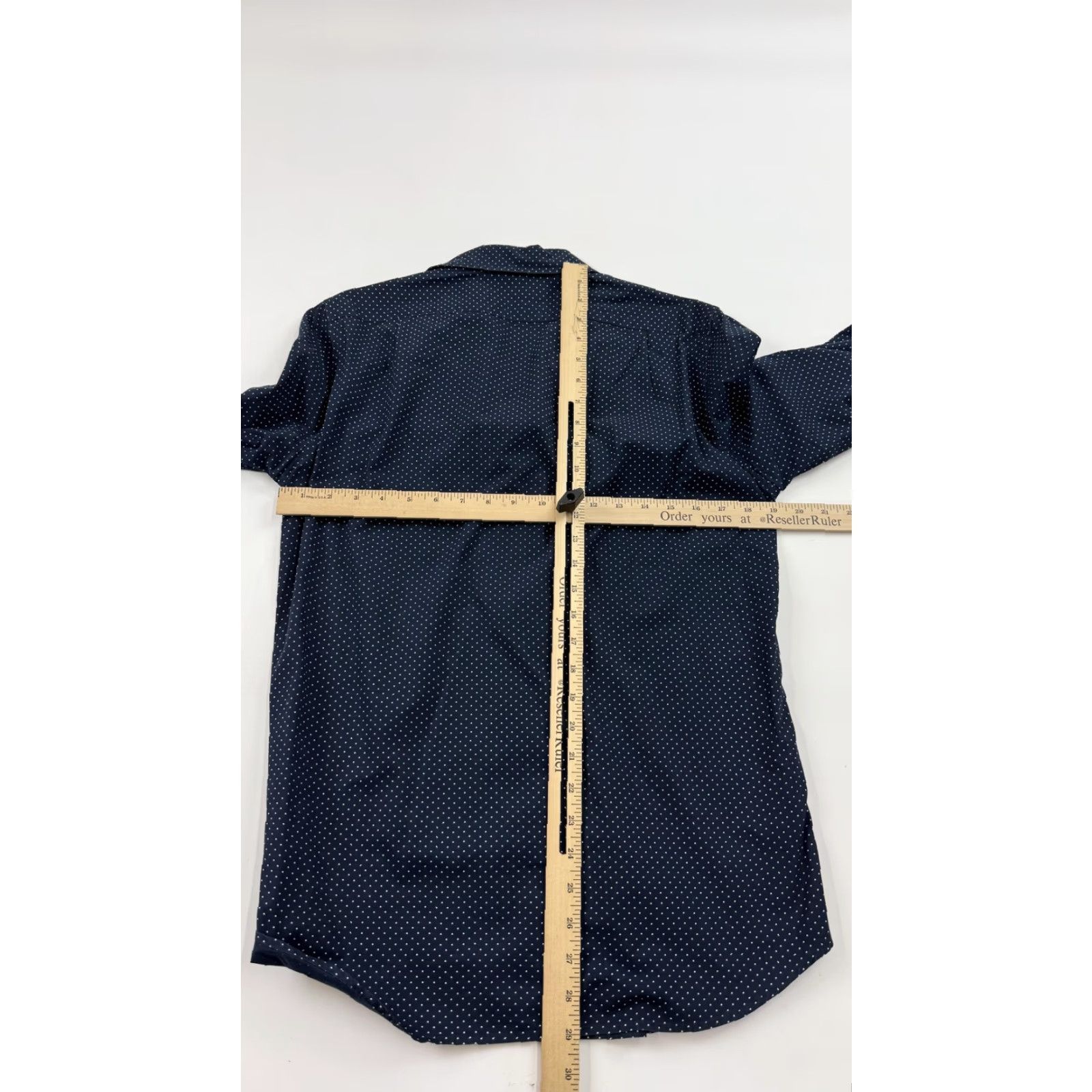 J.Crew VINTAGE J.CREW Shirt Mens Small Polka Dot Cotton Slim Fit Button-Up Blue White Classic 90s Men's Size US S / EU 44-46 / 1 - 6 Thumbnail