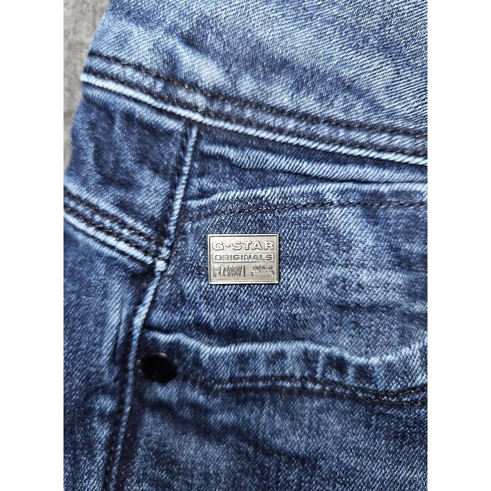 Vintage G-Star RAW Jeans Womens 25x30 Blue Lynn Mid Skinny Stretch Denim Distressed Size 42" / US 20 - 6 Thumbnail