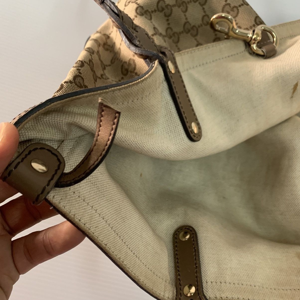 Gucci Gucci Canvas Large Tote Bag Size ONE SIZE - 10 Thumbnail
