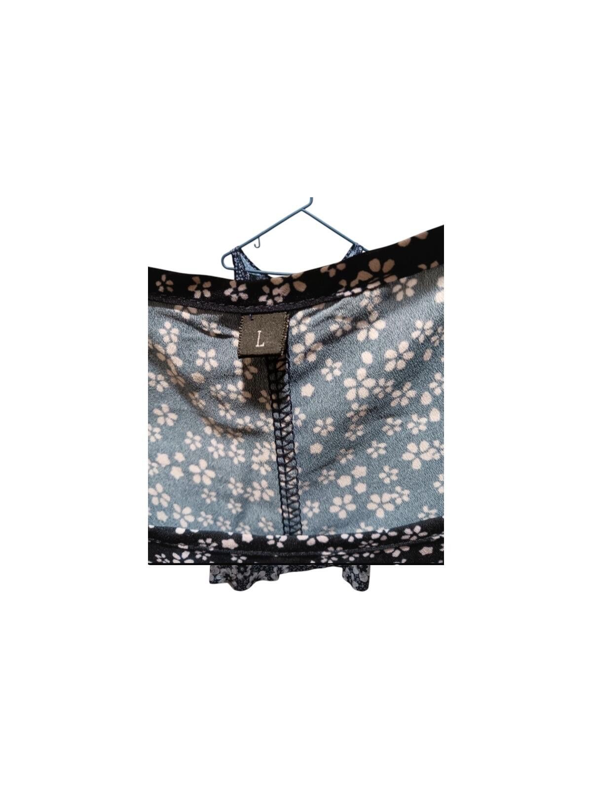 Unknown London Women’s Black Floral Cold Shoulder Tunic Top Size Large Size L / US 10 / IT 46 - 2 Thumbnail