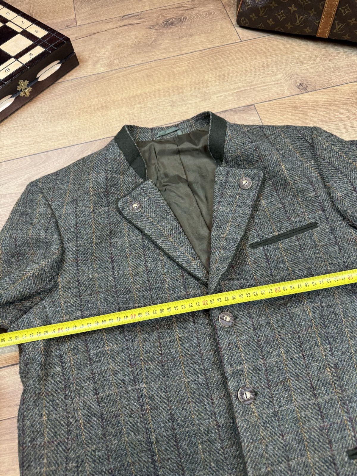 Harris Tweed Vintage wool blazer Harris Tweed original luxury item Size 46L - 4 Thumbnail