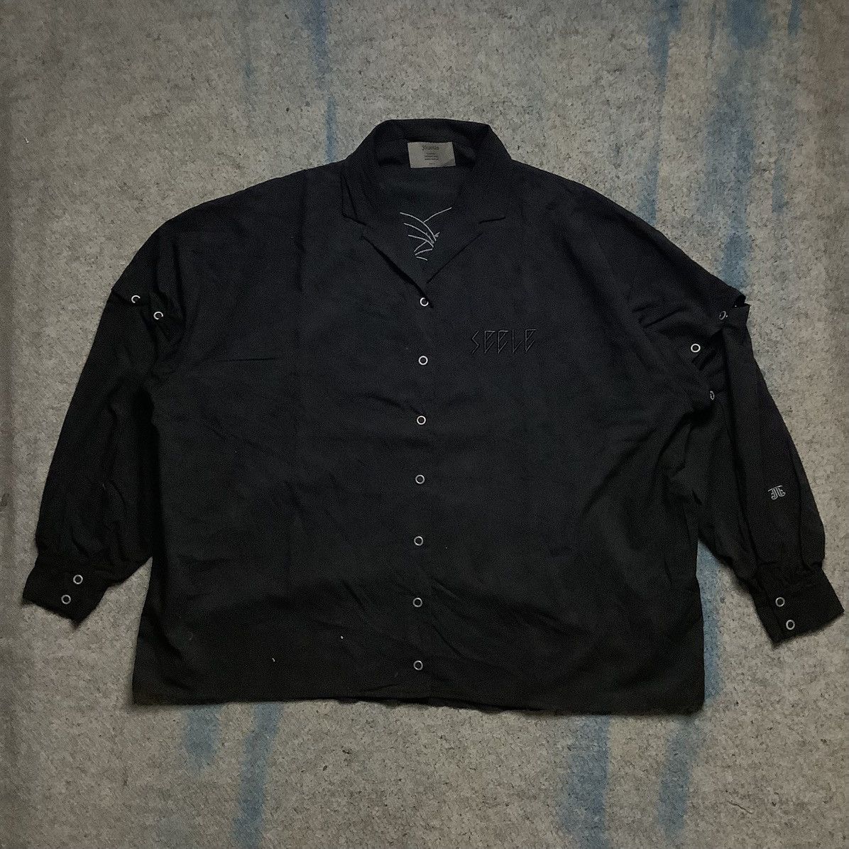 Anime × Cartoon Network × Vintage Jouetie Evangelion Black Shirt Y2K Style Size US M / EU 48-50 / 2 - 3 Thumbnail