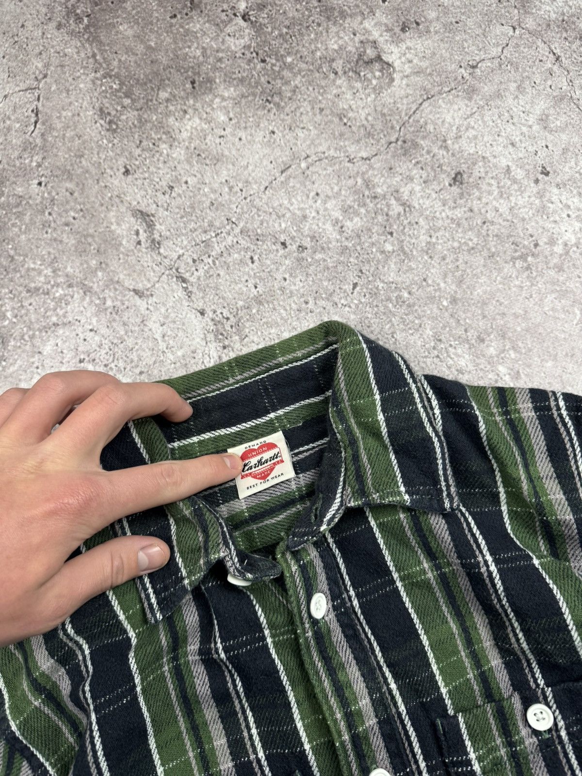 Carhartt Vintage Carhartt Flannel Striped Button Ups Shirt Y2K Size US S / EU 44-46 / 1 - 5 Thumbnail