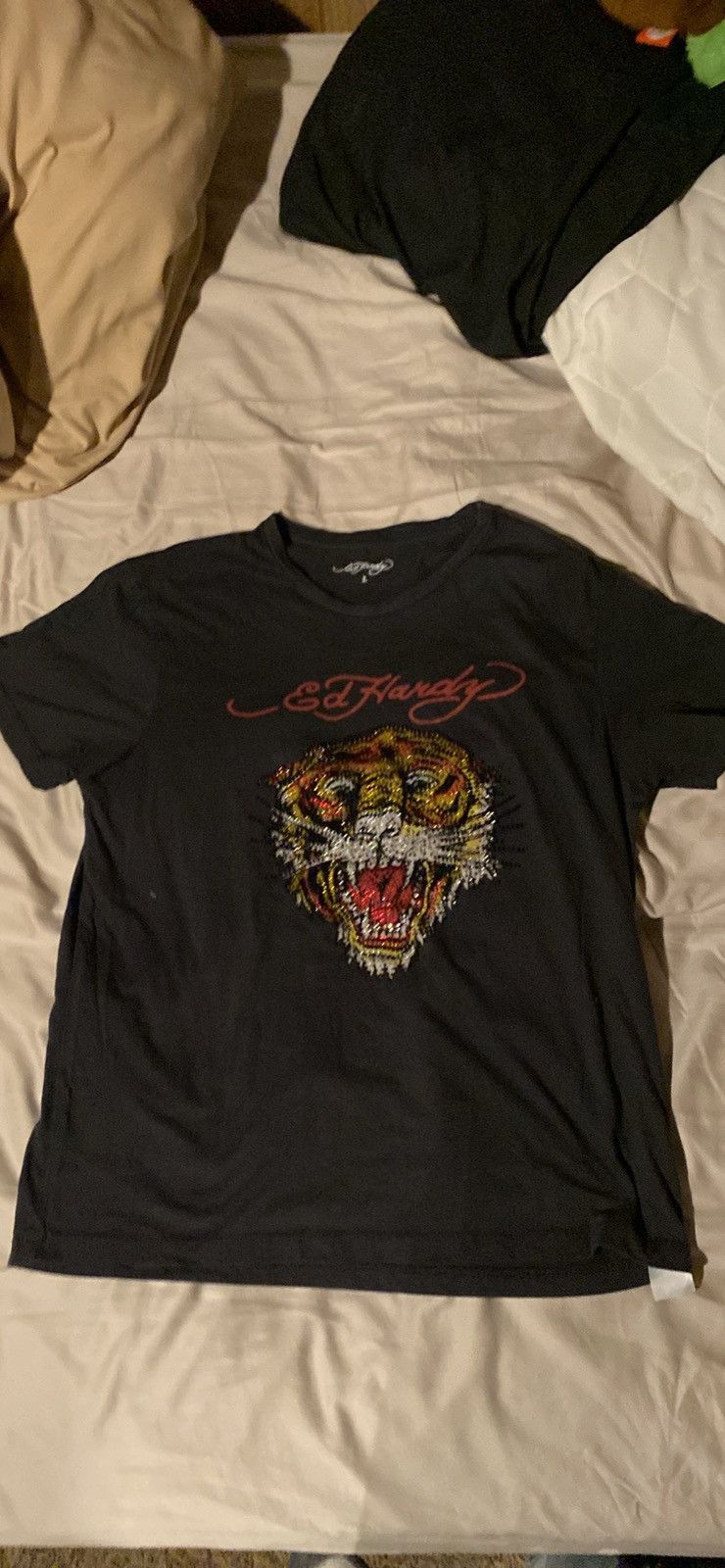 Ed Hardy Men’s Ed Hardy tiger rhinestone t-shirt size L Size US L / EU 52-54 / 3 - 1 Thumbnail