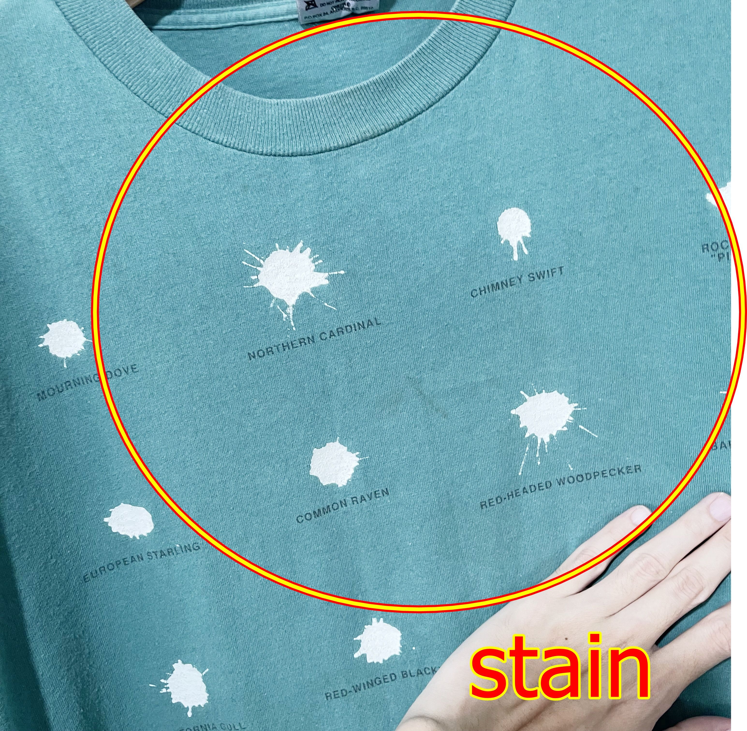 Vintage Vintage 90s Bird Poop Identification T-Shirt Size US XL / EU 56 / 4 - 7 Thumbnail