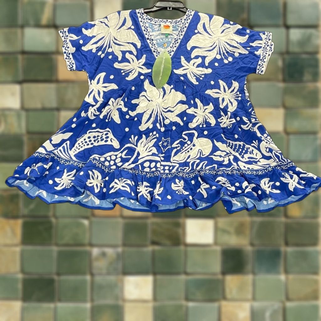 floral dressed up dusty blue floral print midi dress Farm Rio Spring Affair Light Blue Sleveeless Mini Dress – Monkee's of  Myrtle Beach main image 1