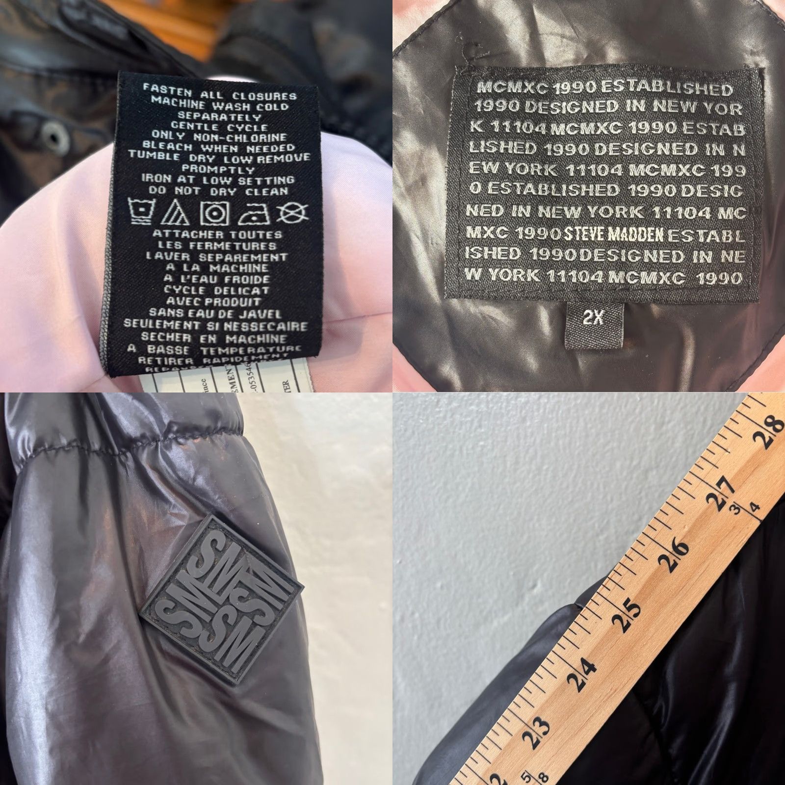 Steve Madden Steve Madden Gen Steve Black Longline Puffer Coat Women’s 2X Hooded Jacket Size XXL / US 16-18 / IT 52-54 - 8 Thumbnail