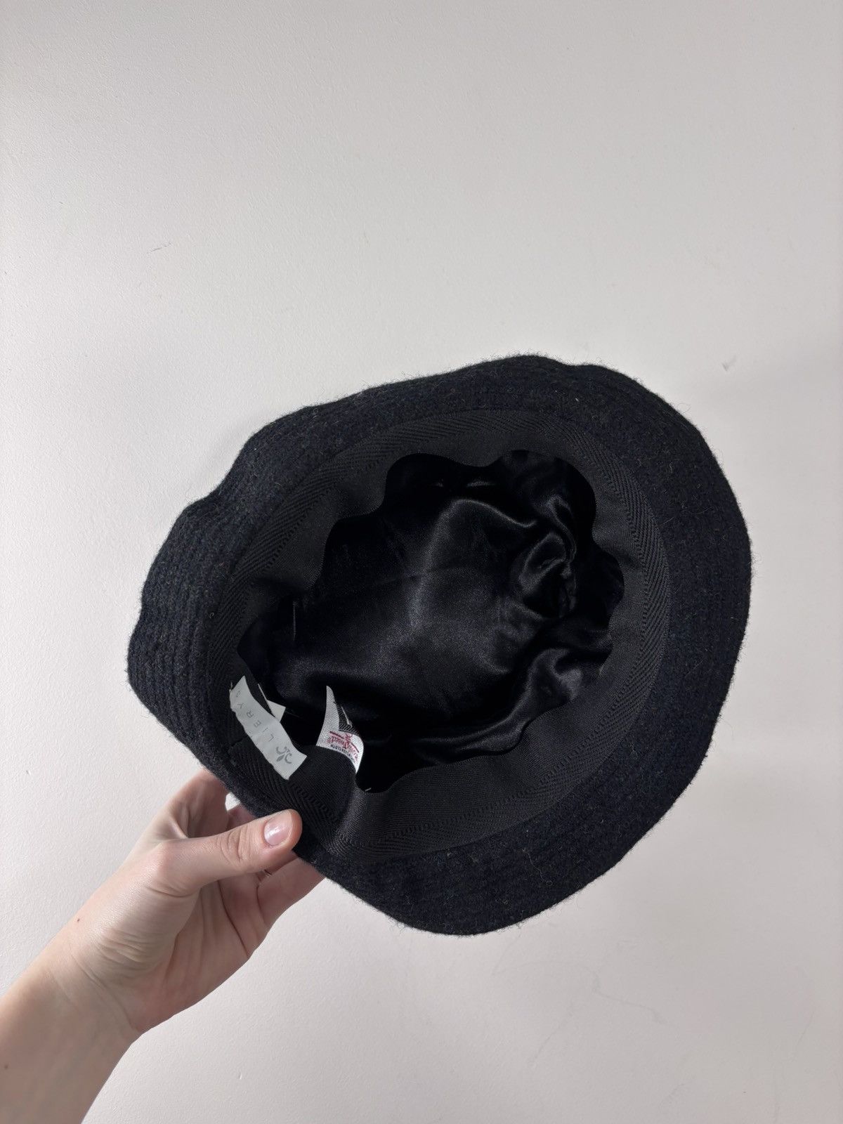 Harris Tweed Lierys Harris Tweed Black Wool Trilby Fedora Hat Size ONE SIZE - 15 Thumbnail