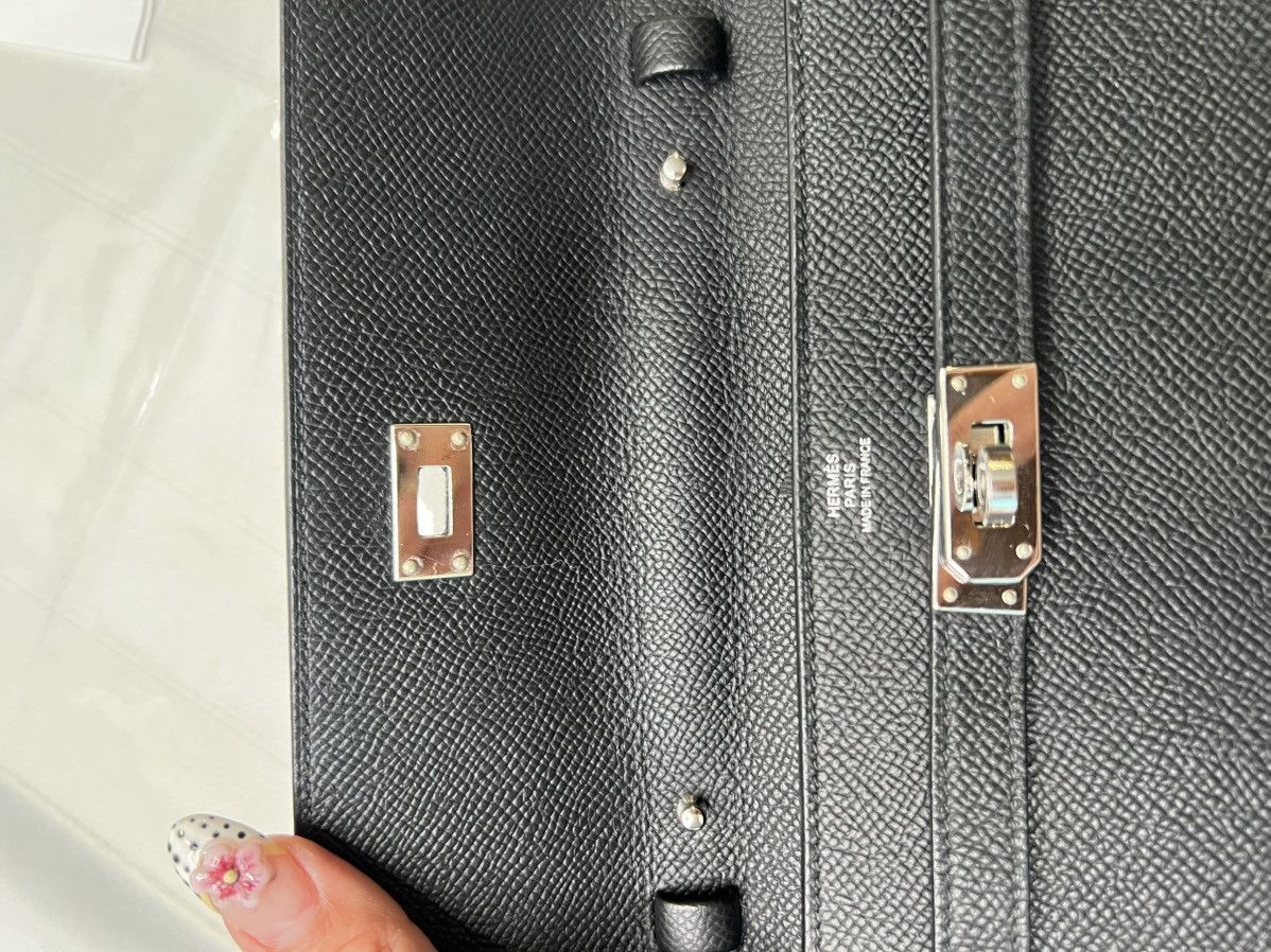 Hermes Hermes 2025 Kelly To Go Epsom Black / Silver Leather Bag Size ONE SIZE - 17 Thumbnail