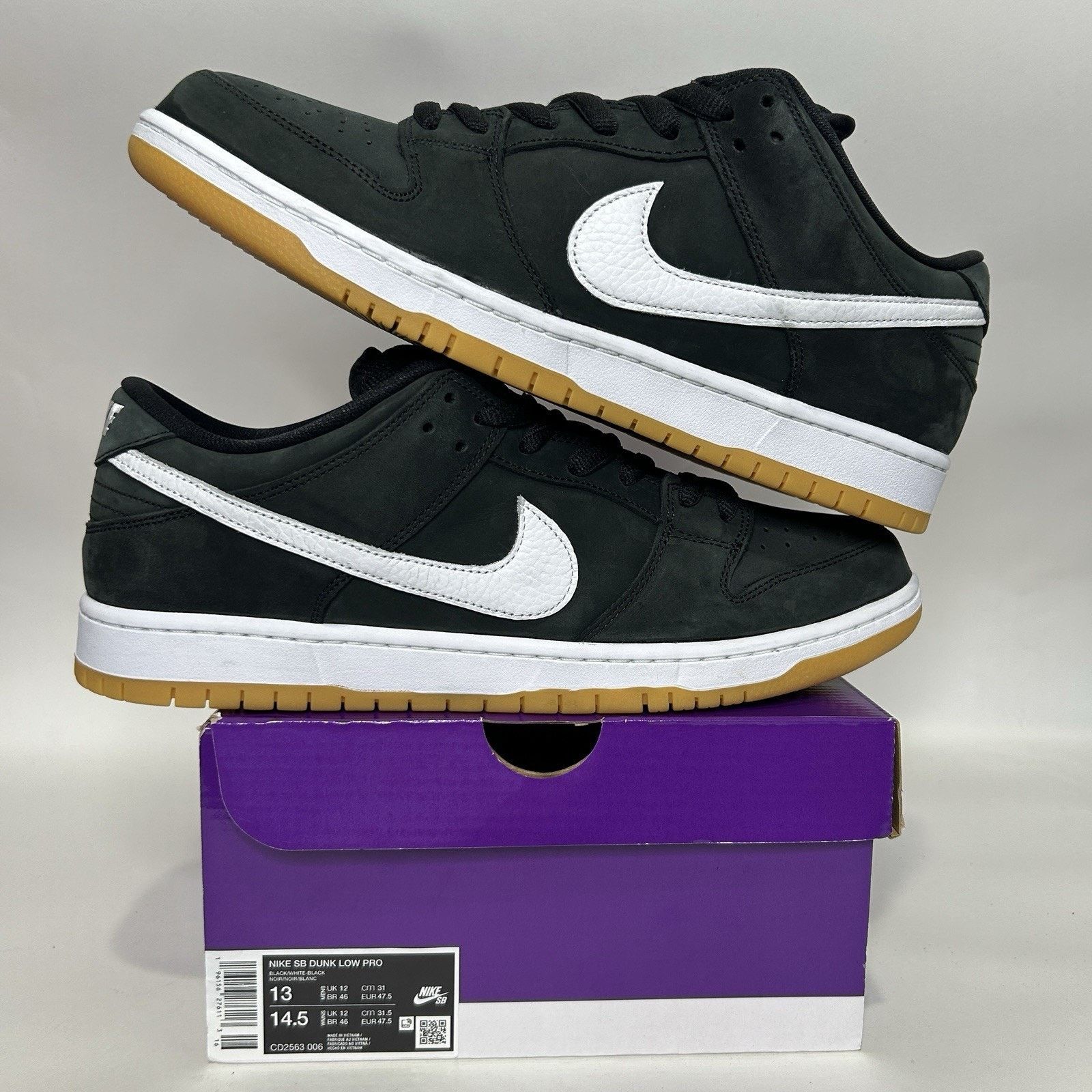 Nike Nike SB Dunk Low Pro “Black Gum” Size US 13 / EU 46 - 1 Thumbnail