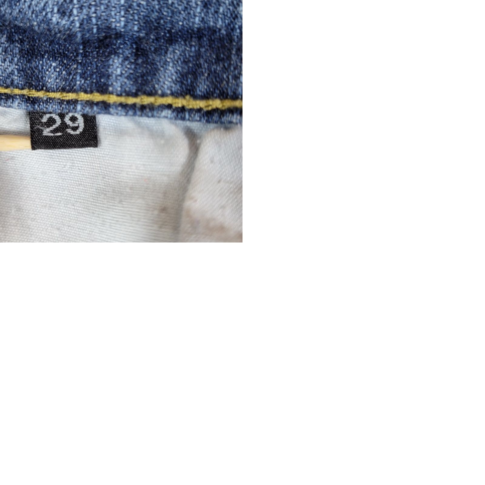 Vintage Rock & Republic Jeans Boots 5-Pocket Denim Blue Size 29 Womens Low Rise 7.5" Rise 31" Inseam Regular Size 29" - 9 Thumbnail