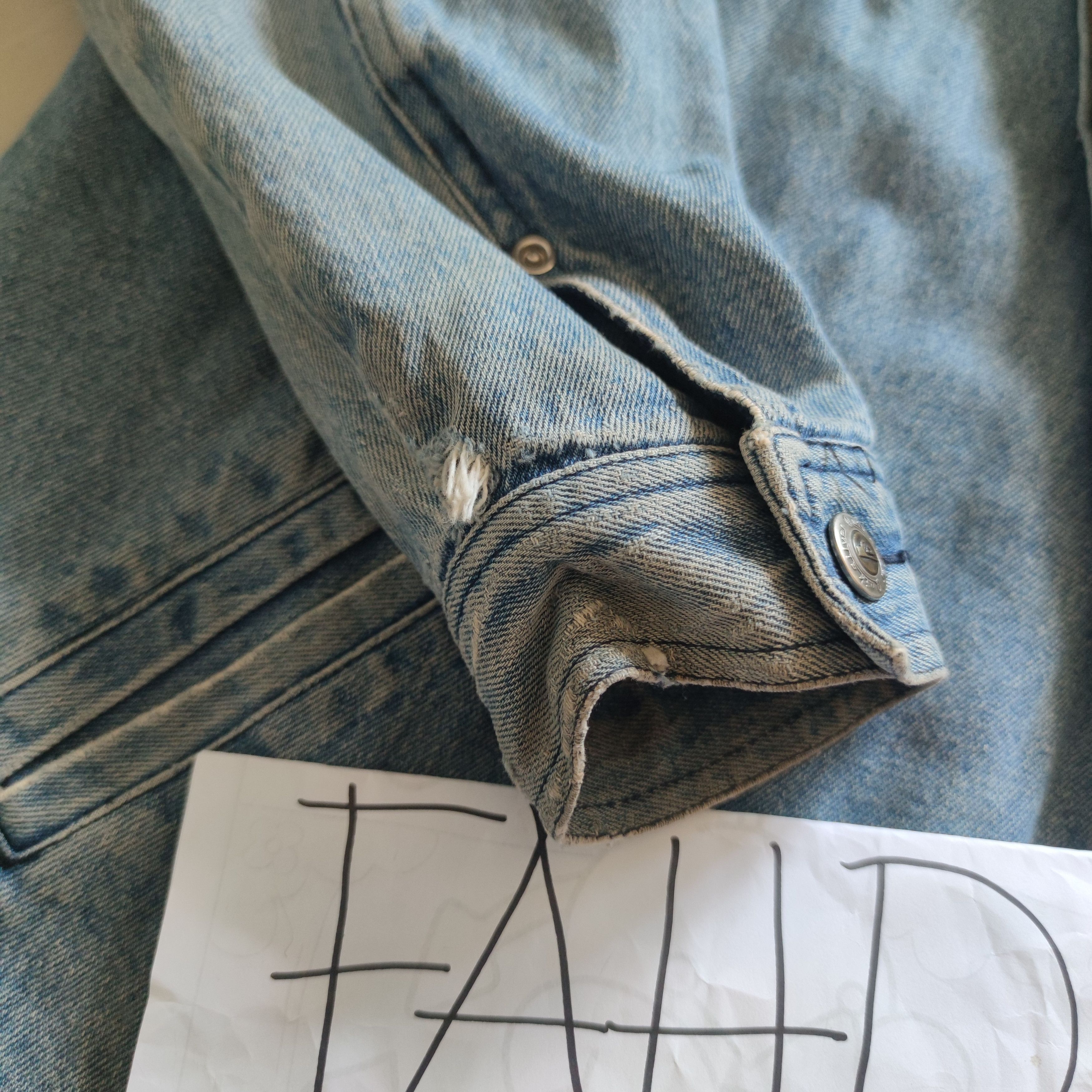 Quiksilver × Vintage VINTAGE 90S QUIKSILVER SALTWATER DENIM JACKET Size US M / EU 48-50 / 2 - 5 Thumbnail