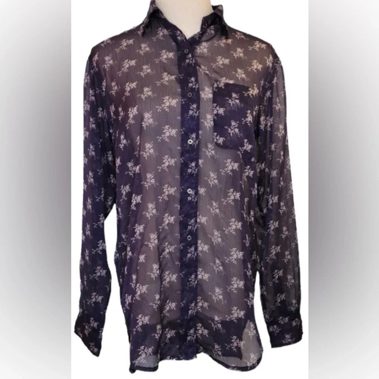 Denim & Supply Ralph Lauren Denim and Supply Ralph Lauren sheer button up shirt, size SP Size S / US 4 / IT 40 - 1 Thumbnail