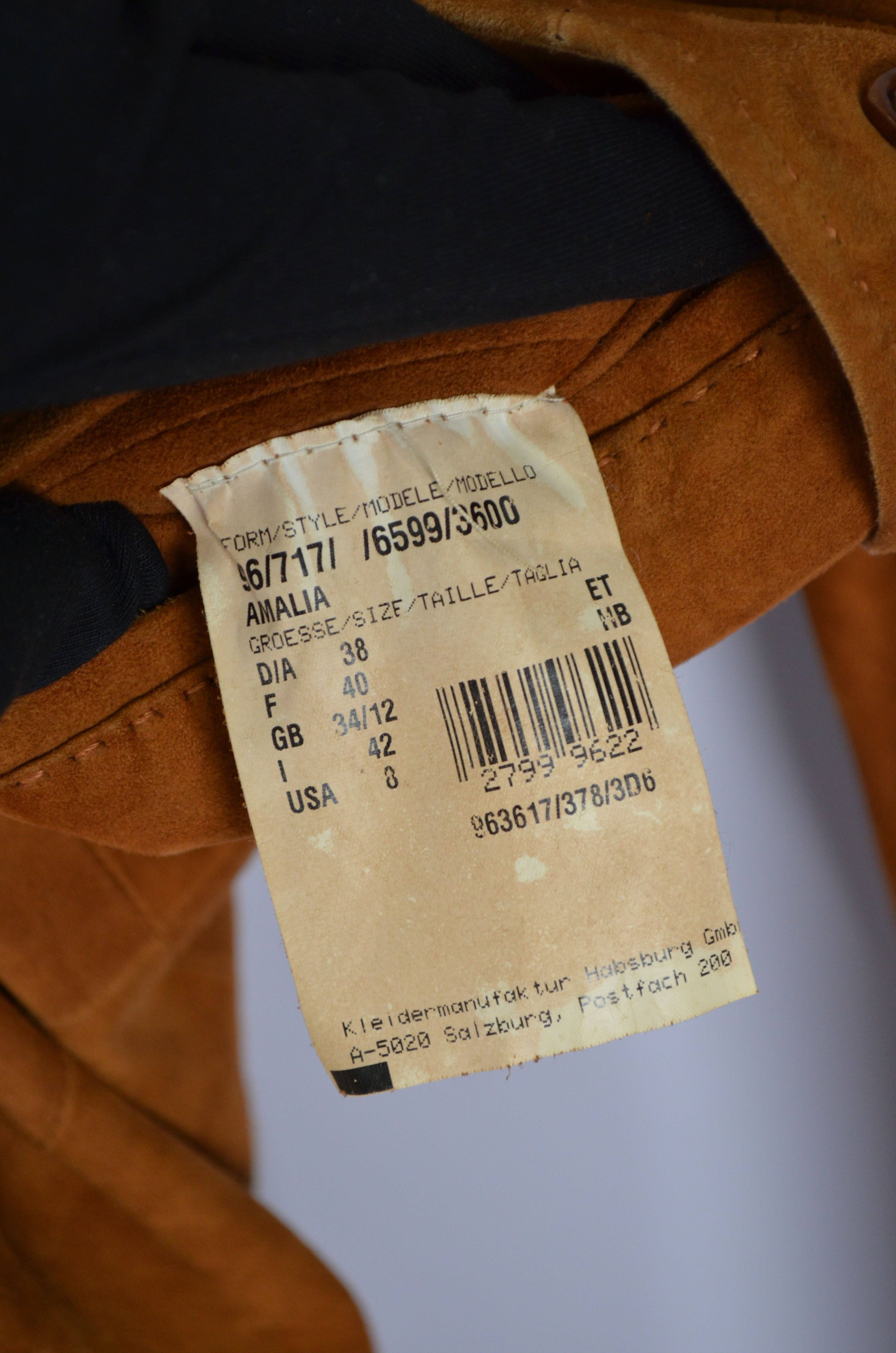 Designer Kleider Habsburg Manufaktur Lambskin Suede Brown Jacket US8 Size M / US 6-8 / IT 42-44 - 13 Thumbnail