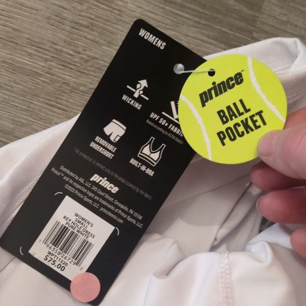 Prince Prince keyhole tennis dress pure white size small Size S / US 4 / IT 40 - 4 Thumbnail
