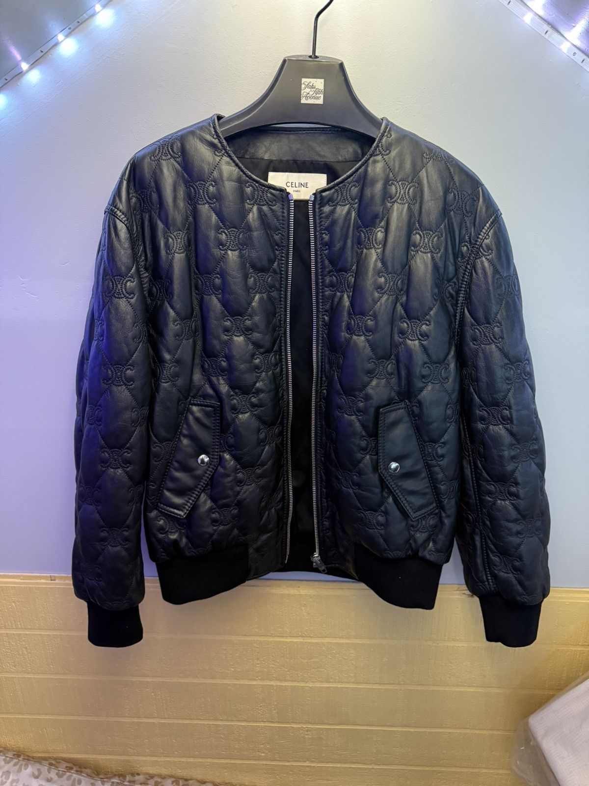 Celine CELINE TRIOMPHE BOMBER JACKET IN SOFT LAMBSKIN | Grailed