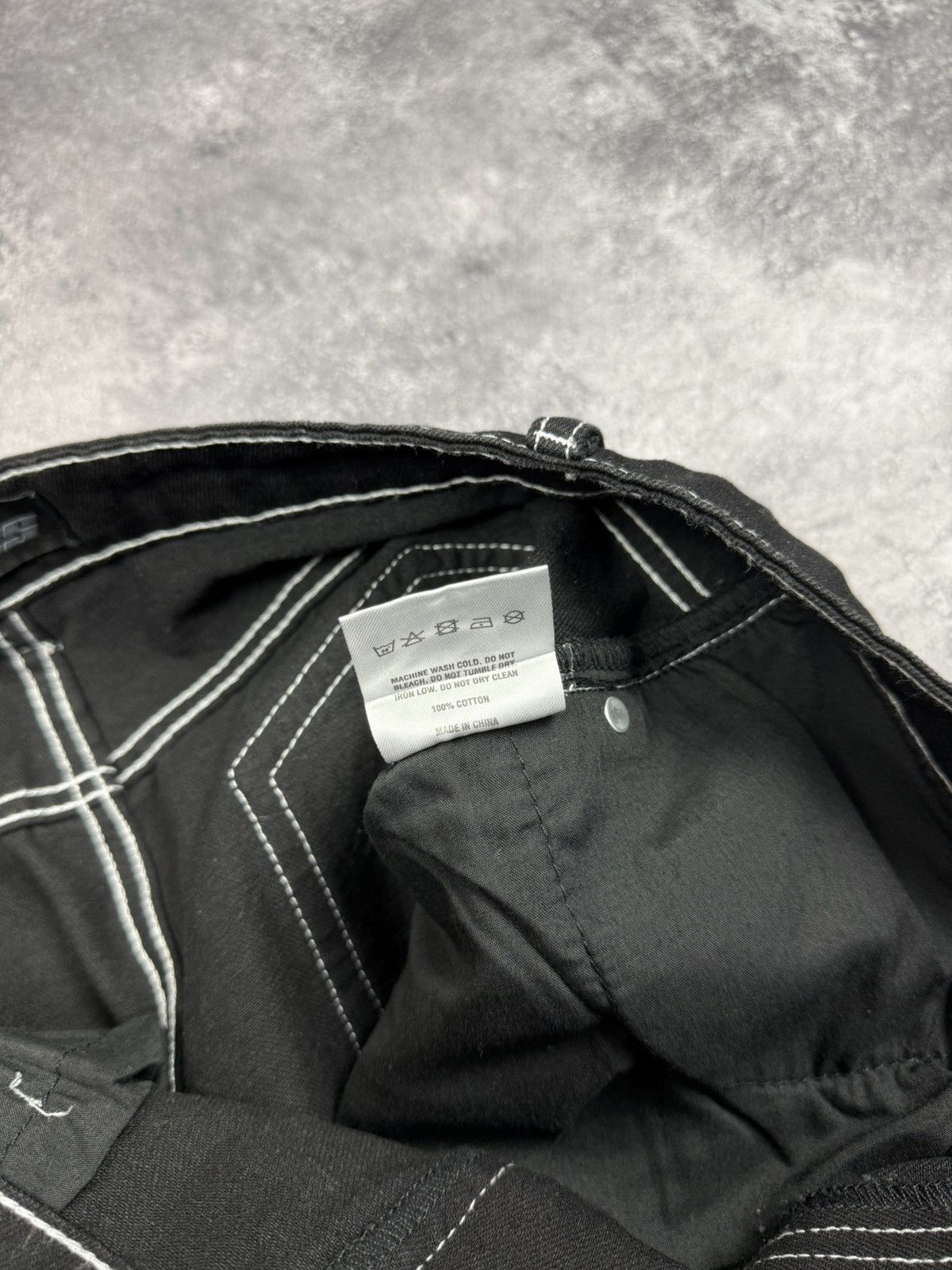 Japanese Brand Strides Baggy Jeans Denim Pants Black Y2K Skater Streetwear Size US 32 / EU 48 - 18 Thumbnail