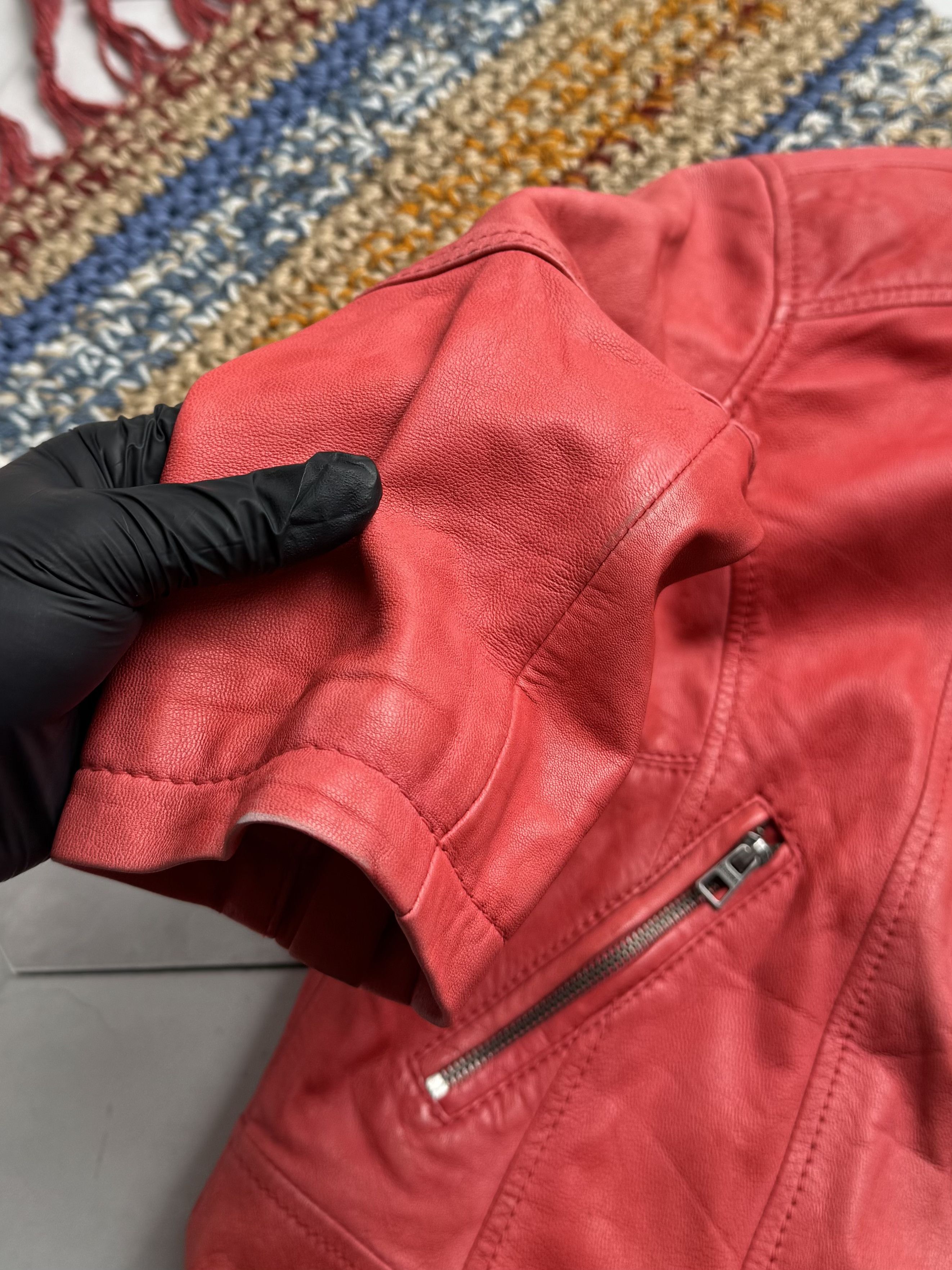 Vintage Vintage Leather Cropped Jacket (E4) Size XS / US 0-2 / IT 36-38 - 3 Thumbnail