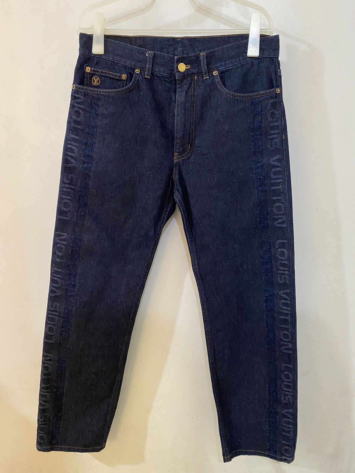 Louis Vuitton Louis Vuitton Logo Denim Jeans Size US 32 / EU 48 - 1 Thumbnail