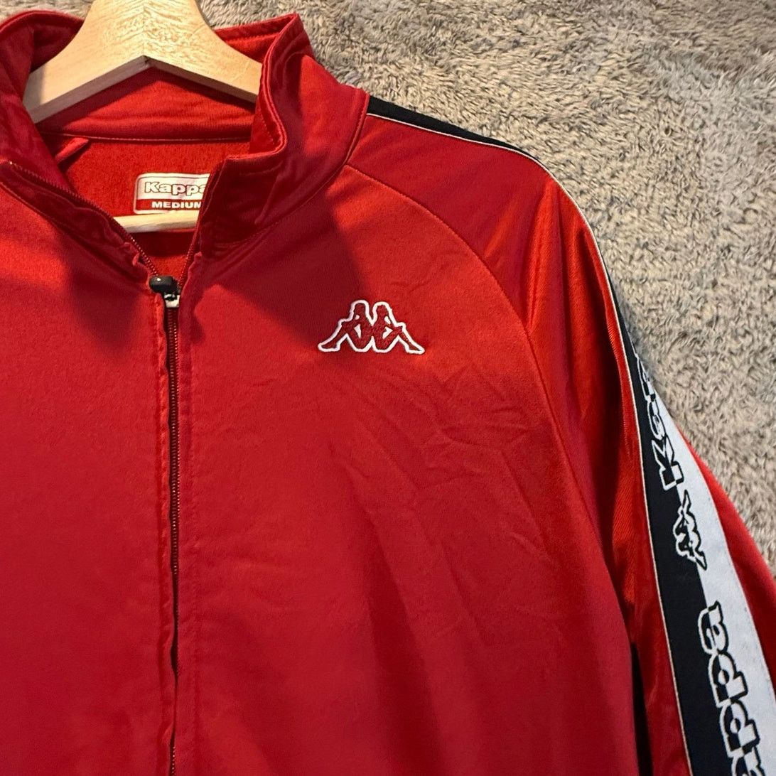 Kappa Kappa Red Full Zip Dartem Track Jacket M Logo Tape Men's Size US M / EU 48-50 / 2 - 3 Thumbnail
