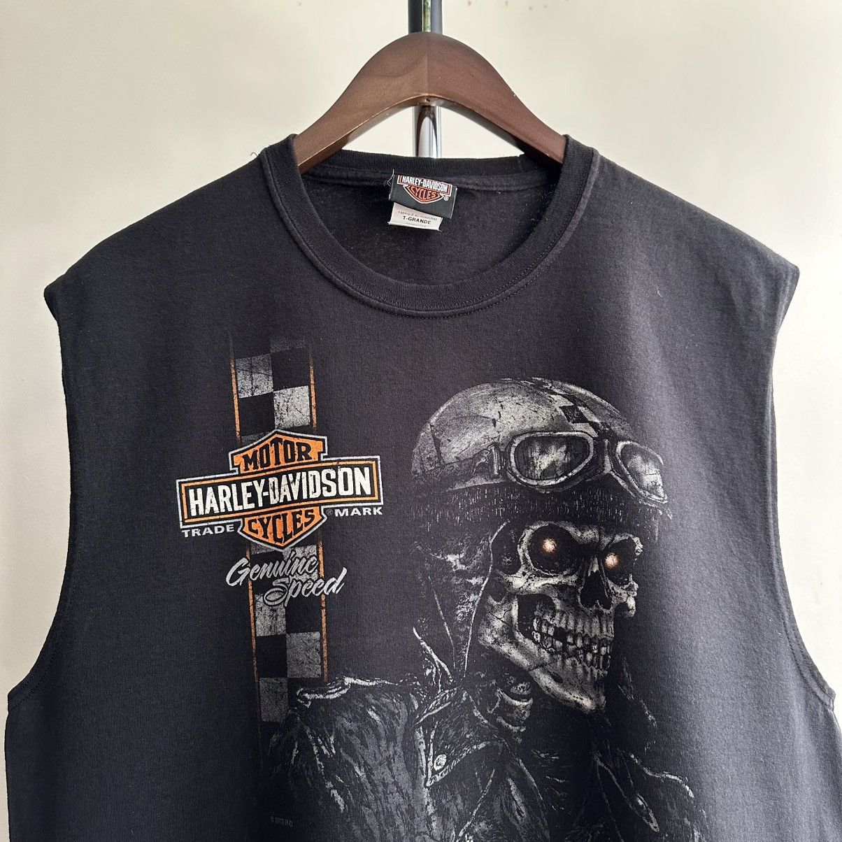 Harley Davidson VINTAGE Y2K HARLEY DAVIDSON SWITZERLAND SKULL GRAPHIC SHIRT Size US XL / EU 56 / 4 - 5 Thumbnail