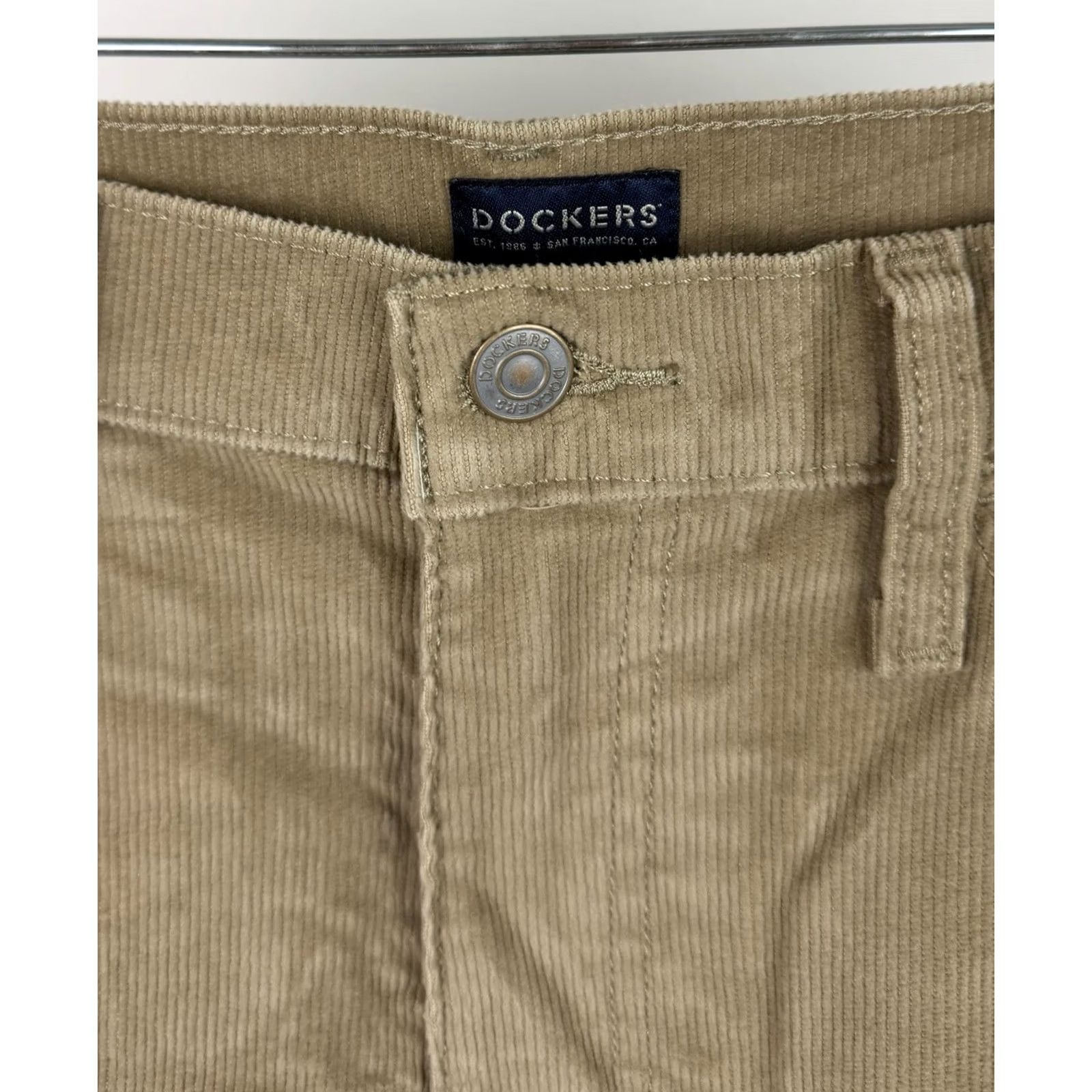 Dockers DOCKERS Pants Mens 36 Corduroy Straight Khaki 36x29 Beige Cotton Blend Regular Stretch Chino Inseam 29"} Size US 36 / EU 52 - 5 Thumbnail