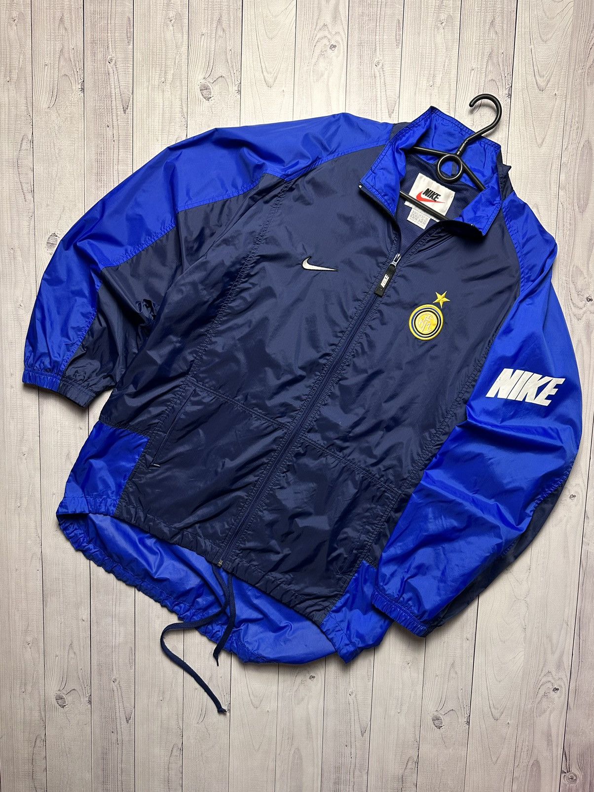 Nike × Vintage Vintage Nike Inter Milan soccer jacket logo swoosh size XL Size US XL / EU 56 / 4 - 1 Thumbnail